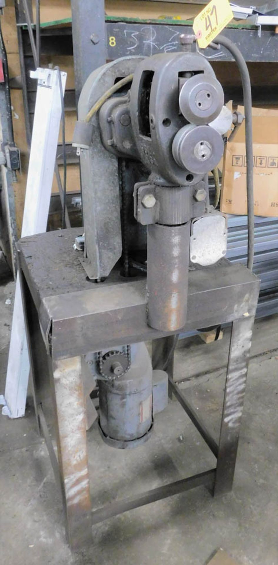 PEXTO MDL. 43US MOTORIZED EDGE BENDER, S/N: 747A