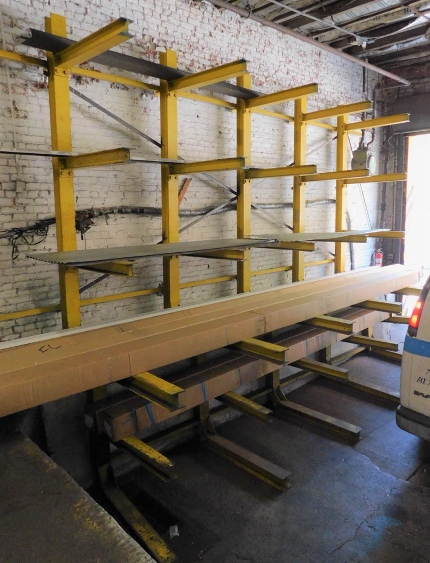 (2) SECTIONS OF CANTILEVER RACK, 36" FINGERS X 14' HIGH (NO CONTENTS) - Image 2 of 3