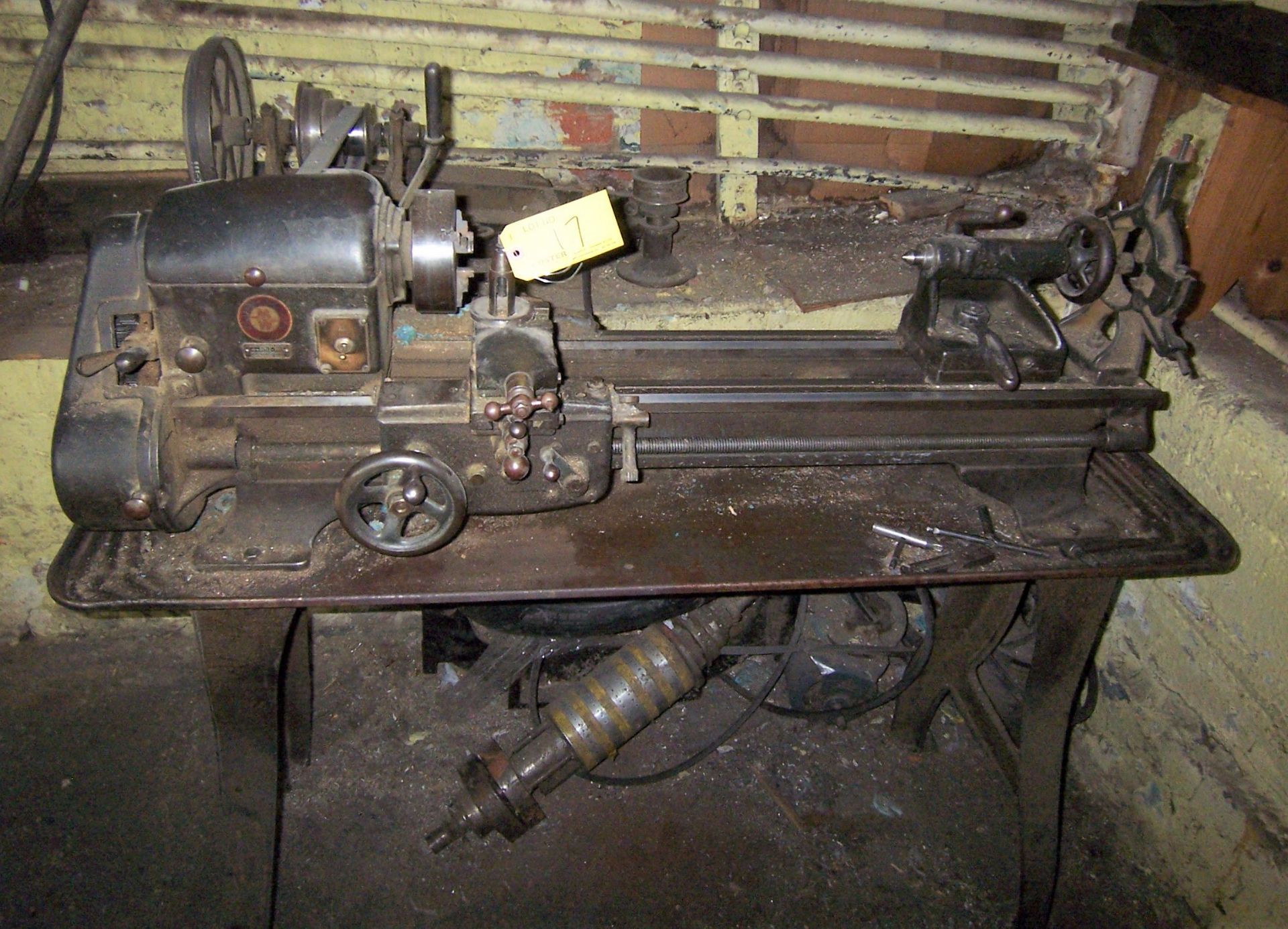 MONTGOMERY WARD MDL. 04TCC-70VA 10" X 30" LATHE WITH STEADY REST, AND 3-JAW CHUCK