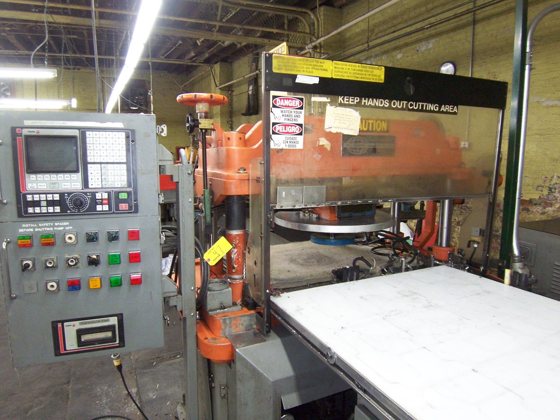 F.L. SMITHE CHAMPION PHP PROGRAMMABLE HYDRAULIC DIE CUTTER, 42" X 27" BOTTOM PLATER, 42" X 10-1/2" - Image 3 of 6