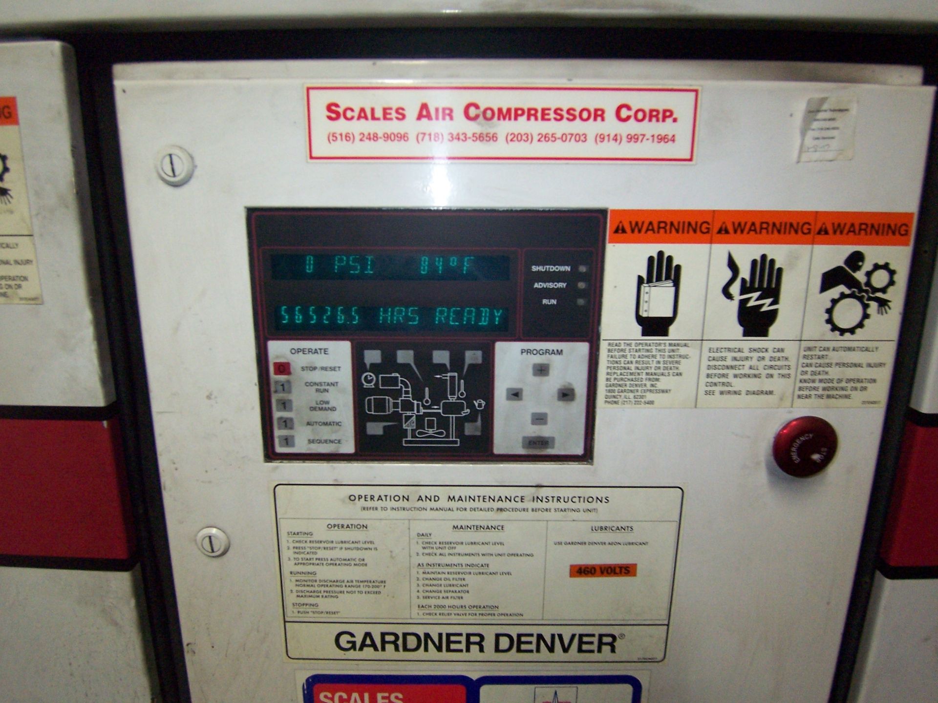 150HP GARDNER DENVER ELECTRA SAVER MDL. EA0990 ROTARY SCREW AIR COMPRESSOR, DIGITAL TOUCH - Image 3 of 6