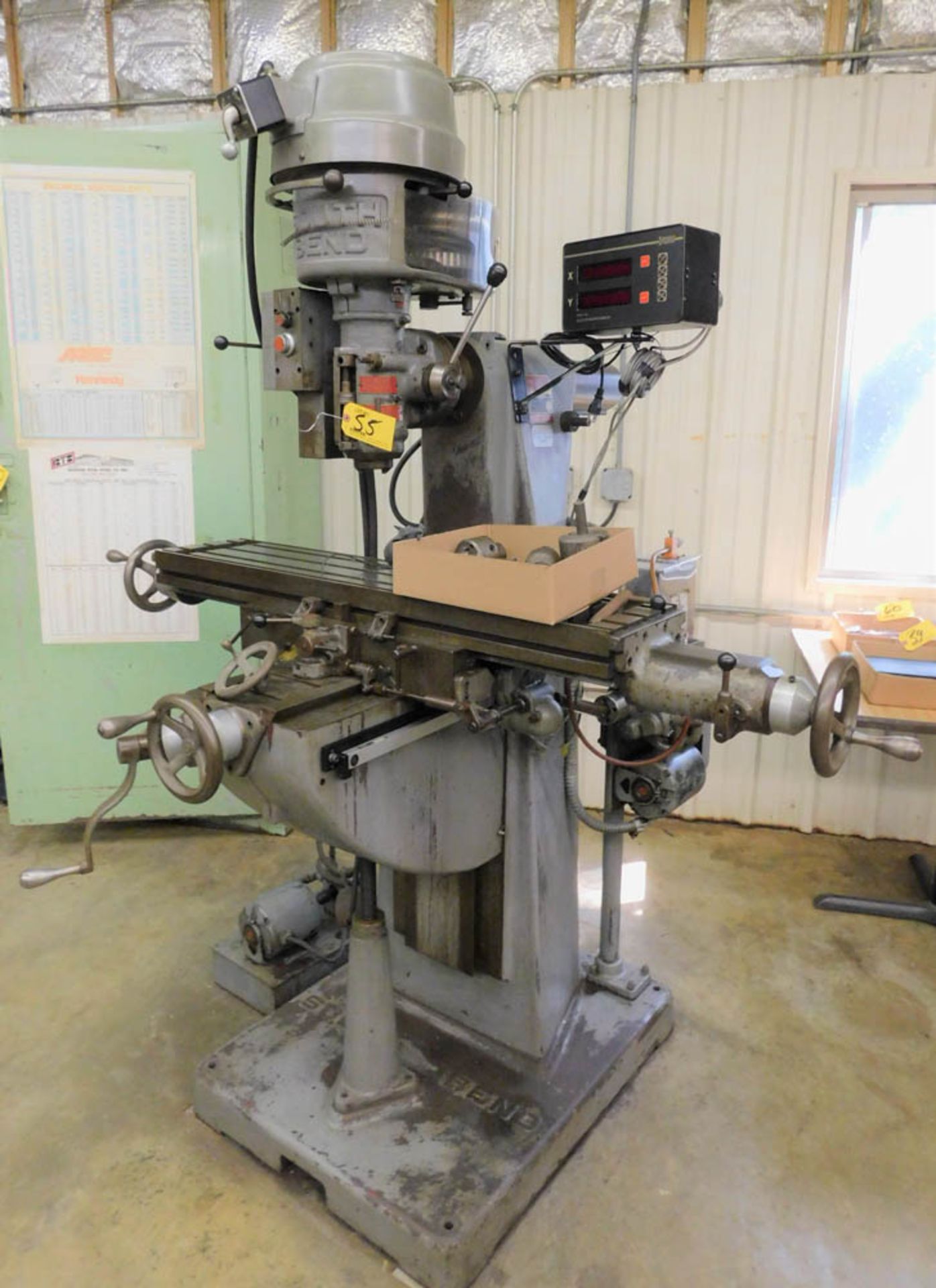 SOUTH BEND KNEE TYPE VERTICAL MILLING MACHINE CAT NO# MIL4218, 135-3750RPM, SARGON 2-AXIS DIGITAL - Image 2 of 4