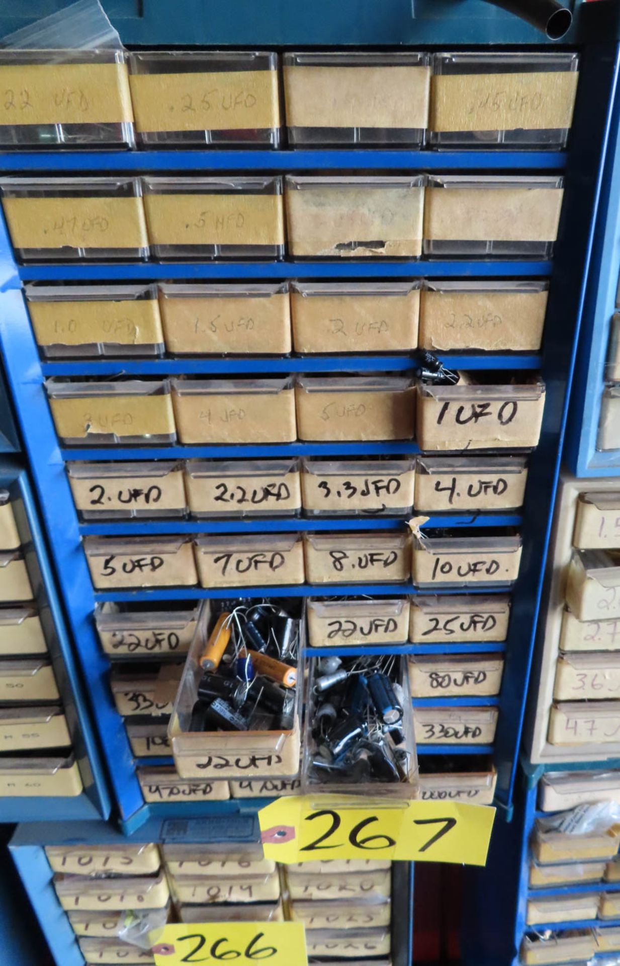 40-DRAWER PARTS CABINET WITH CAPACITORS