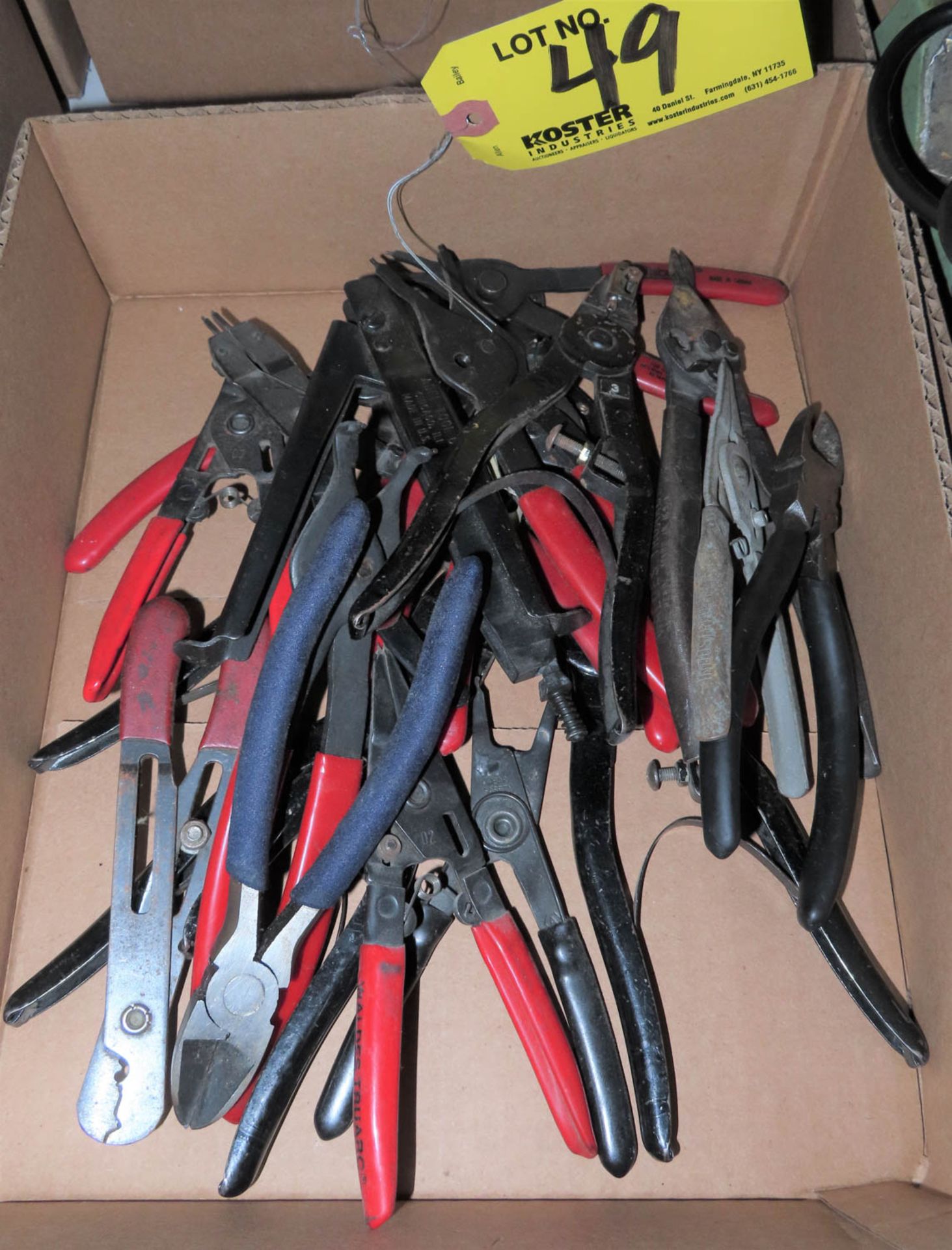 ASSORTED HAND TOOL CUTTERS & SNAP RING PLIERS