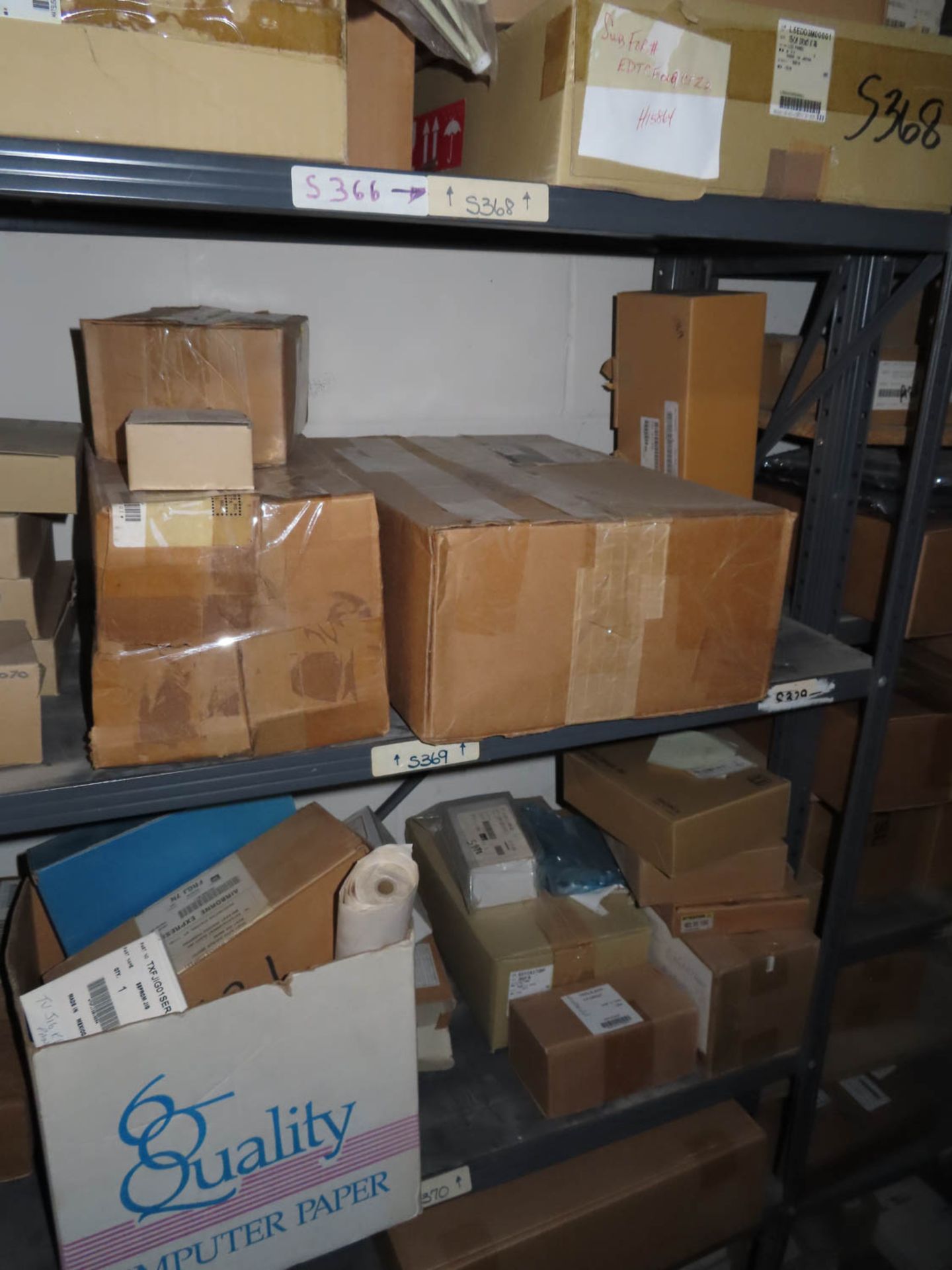 (3) SECTIONS OF SHELVING WITH CONTENTS - DLP LAMPS, BALLASTS, OPTICAL DECKS, ETC - Image 6 of 6