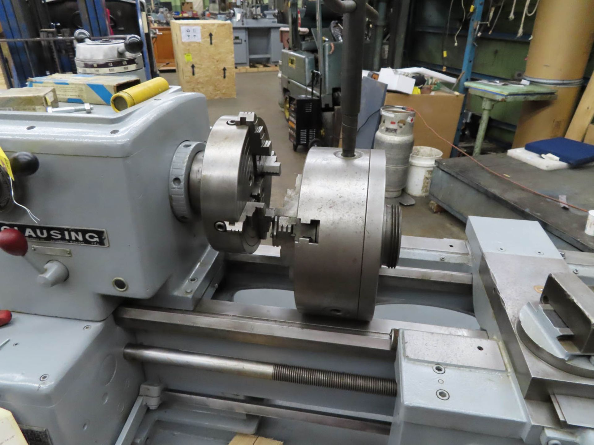 CLAUSING MDL. 6918 14" X 48" PRECISION LATHE, FLAME HARDENED WAYS, 220V/3PH/60HZ, SWING OVER BED & - Image 2 of 3