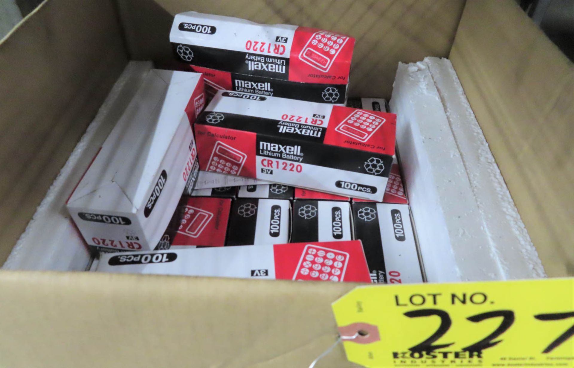 BOX OF CR1220 BATTERIES [ASSET# N/A]