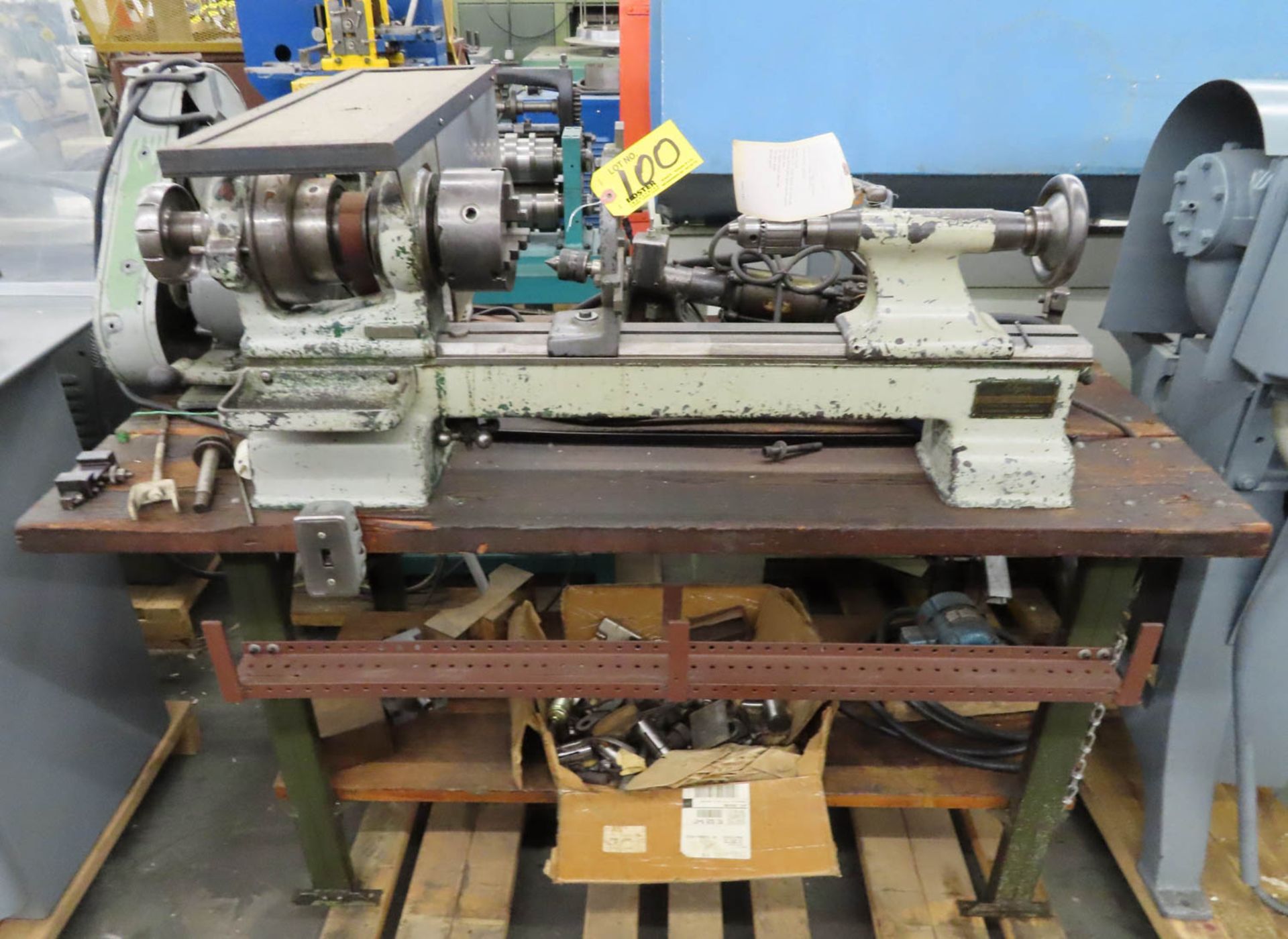 ELGIN METAL CUTTING BENCH MODEL LATHE 9" X 17", 115V/1PH/60HZ, SWING OVER BED: 9", DISTANCE