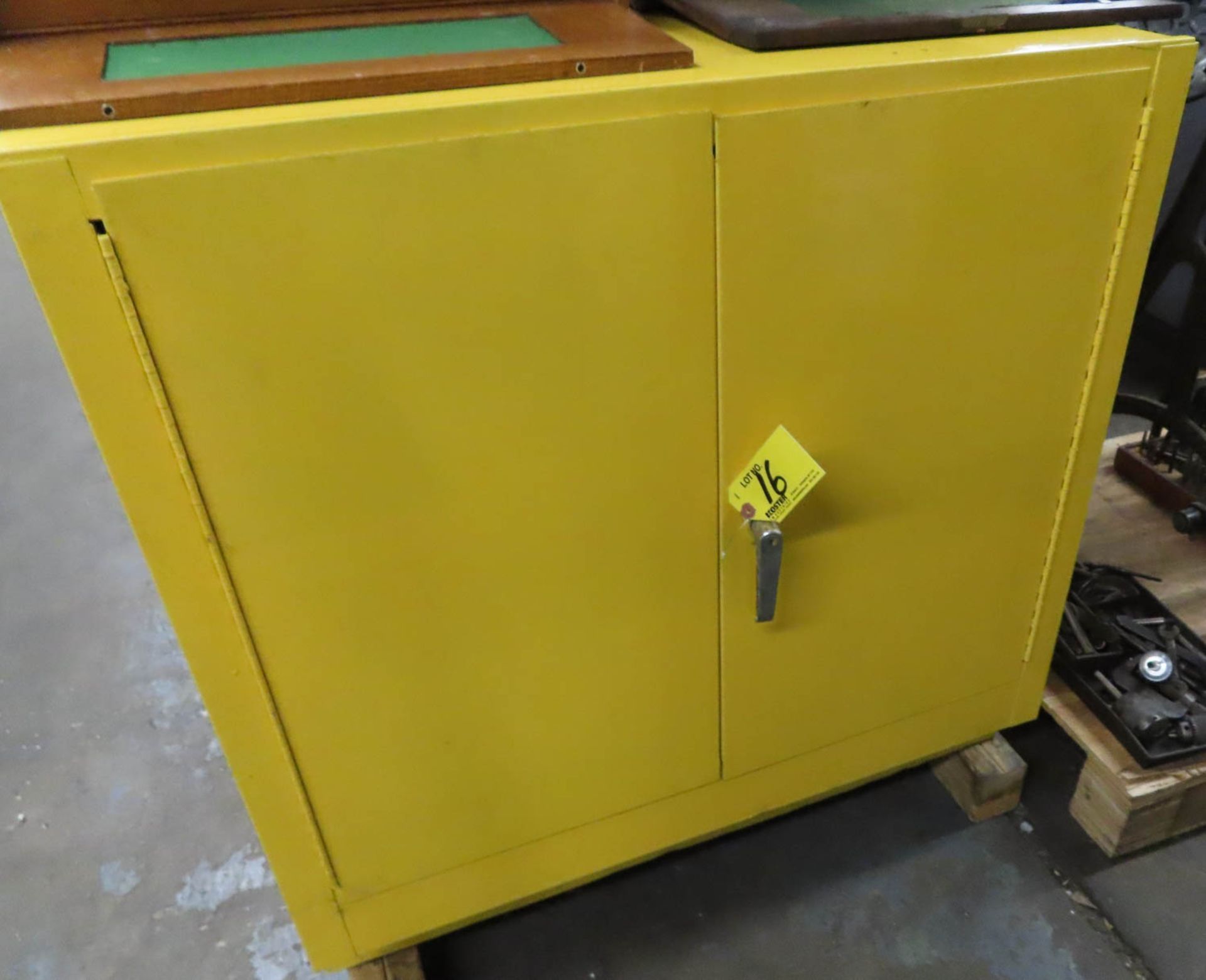 2 DOOR STEEL FIRE PROOF PAINT CABINET [ASSET# N/A]