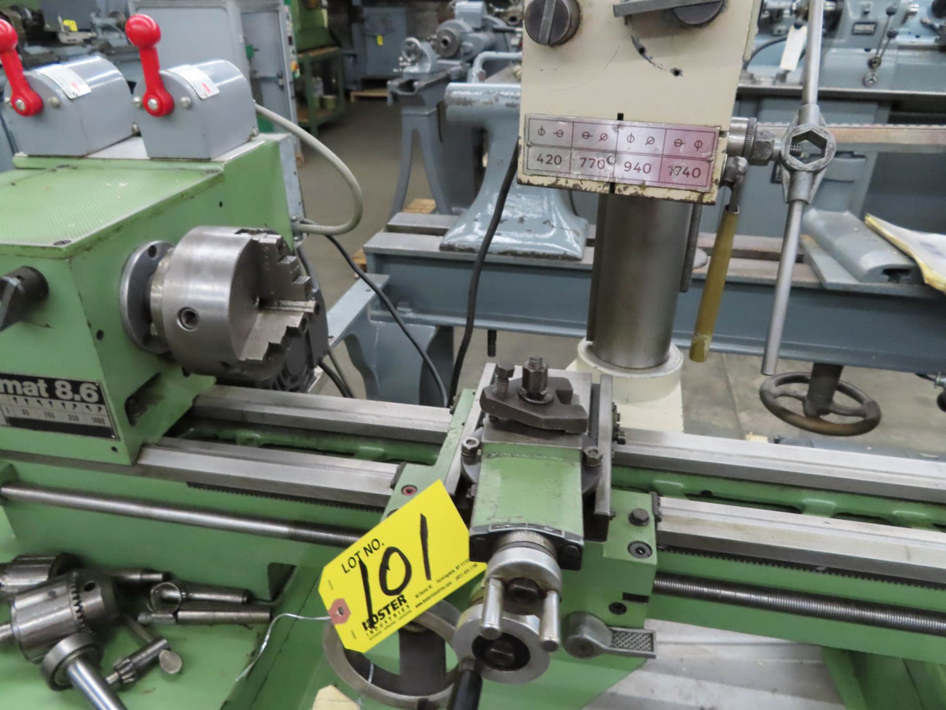 EMCO 8.6 LATHE LONG-BED 4.13" X 23.7" WITH MAXIMAT #7 4-SPEED MILLING HEAD, 110 VOLT 1-PHASE 60 - Image 2 of 2