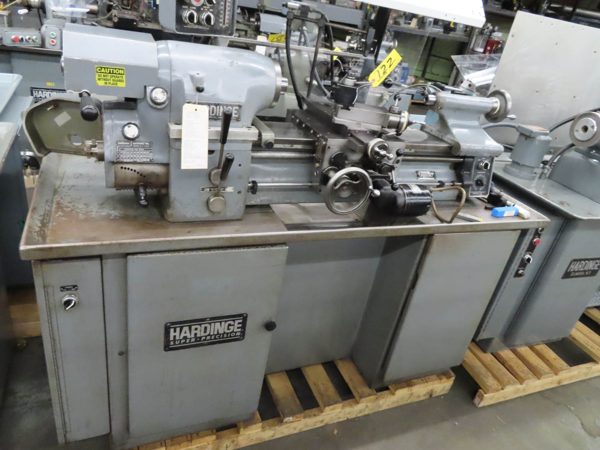 HARDINGE HLV-H SUPER PRECISION TOOLROOM LATHE 11" X 18", 230 VOLTS / 3 PHASE / 60HZ, SWING OVER BED: