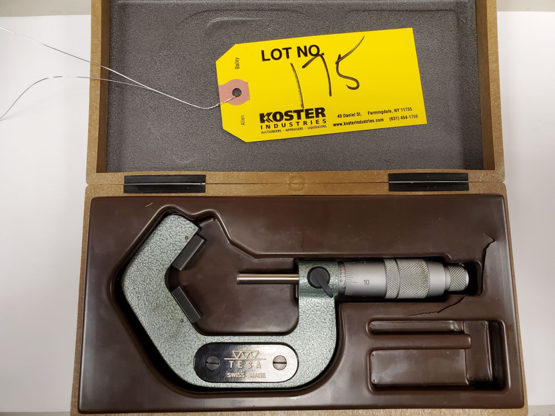 TESA 1.0-1.8" 5 FLUTED V-MICROMETER [LOCATED IN FARMINGDALE, NY]