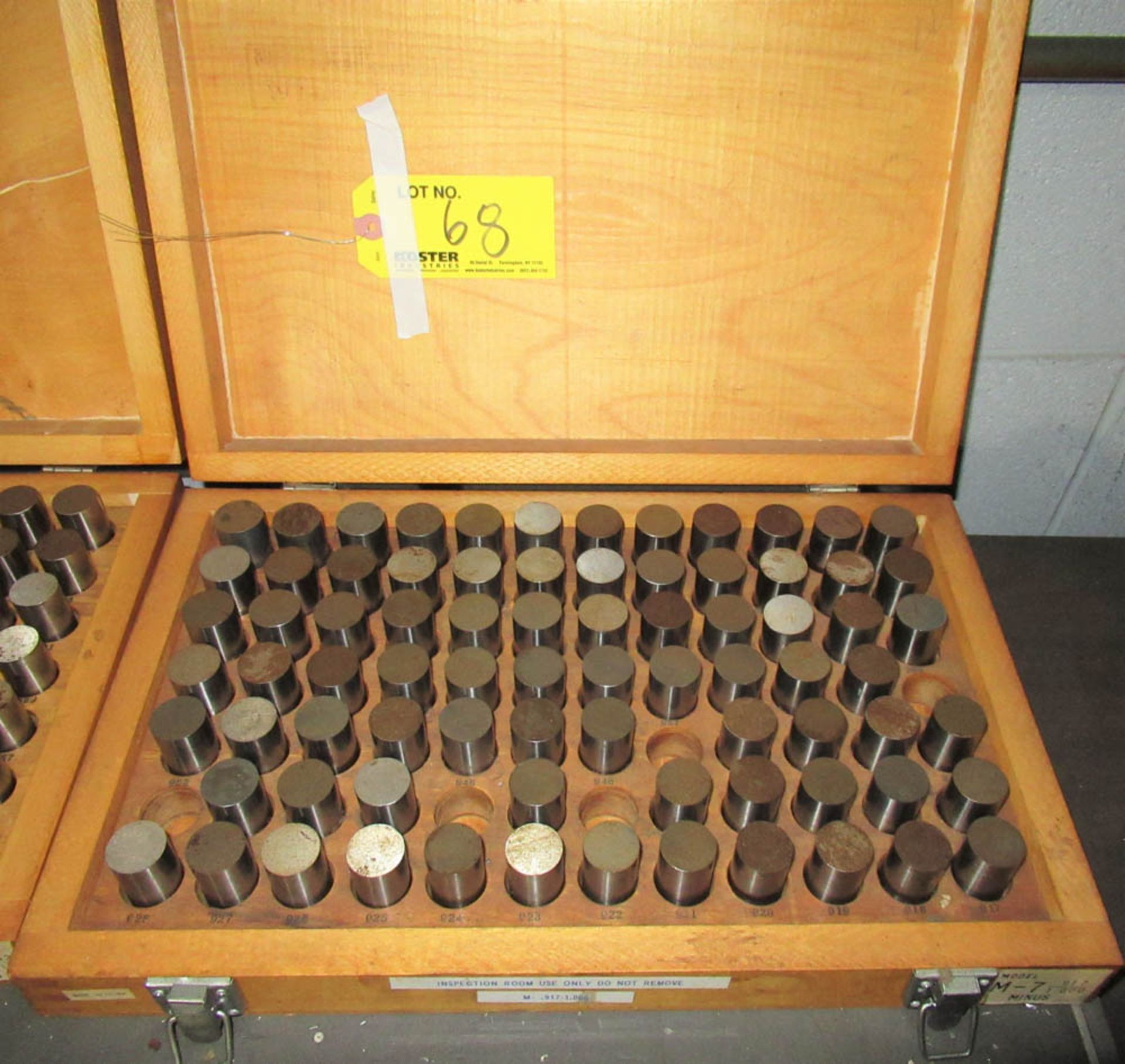 PIN GAGE SET - .917 - 1.000 [LOCATED IN CLIFTON, NJ]