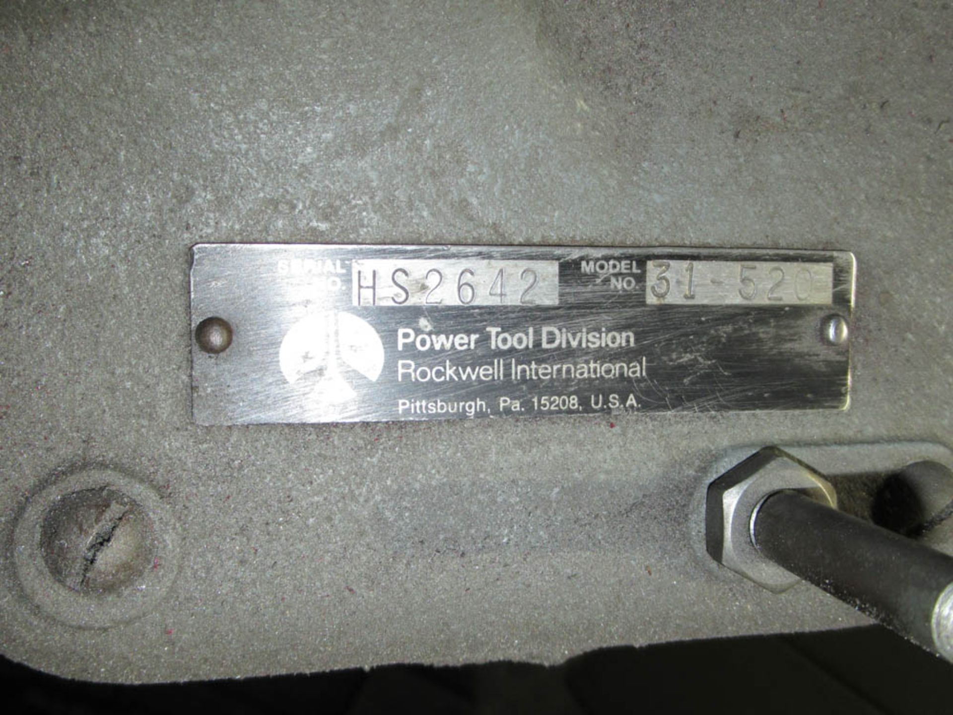 6" ROCKWELL MDL. 31-520 BELT SANDER, S/N: HS2642 [LOCATED IN CLIFTON, NJ] - Image 4 of 5