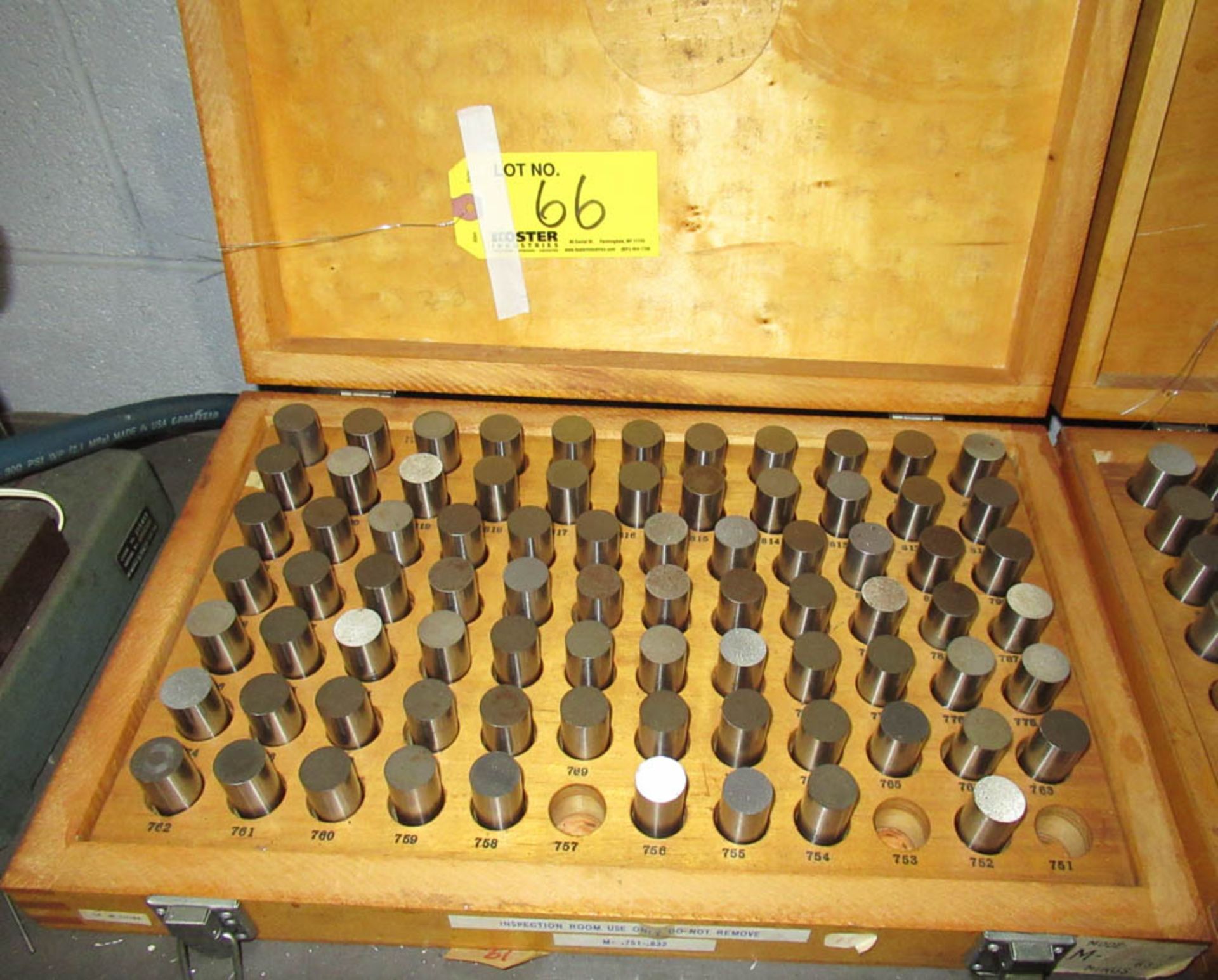 PIN GAGE SET - .761 - .832 [LOCATED IN CLIFTON, NJ]