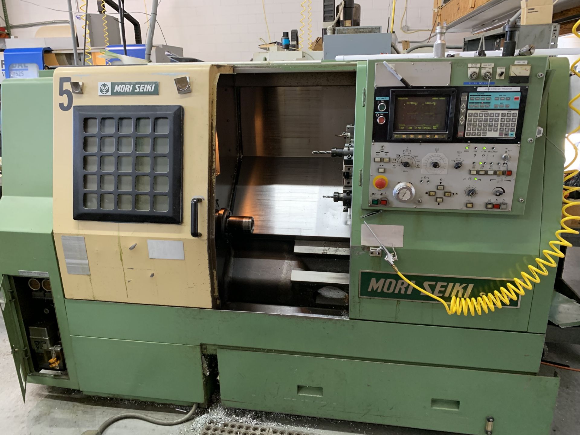 MORI SEIKI MDL. SL15 CNC LATHE, YASNAC CNC CONTROLS, S/N: 757 [LOCATED IN MA]