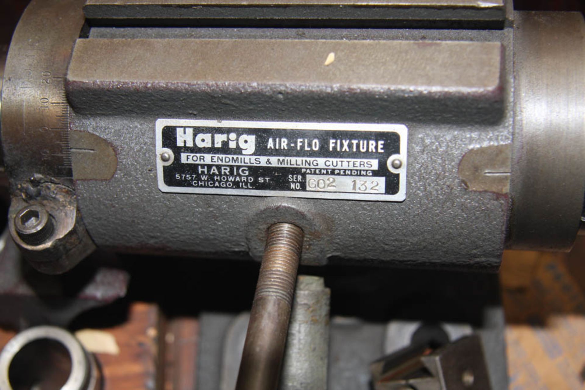 HARIG AIR-FLO END MILL & MILLING CUTTER GRINDING FIXTURE - Image 2 of 2