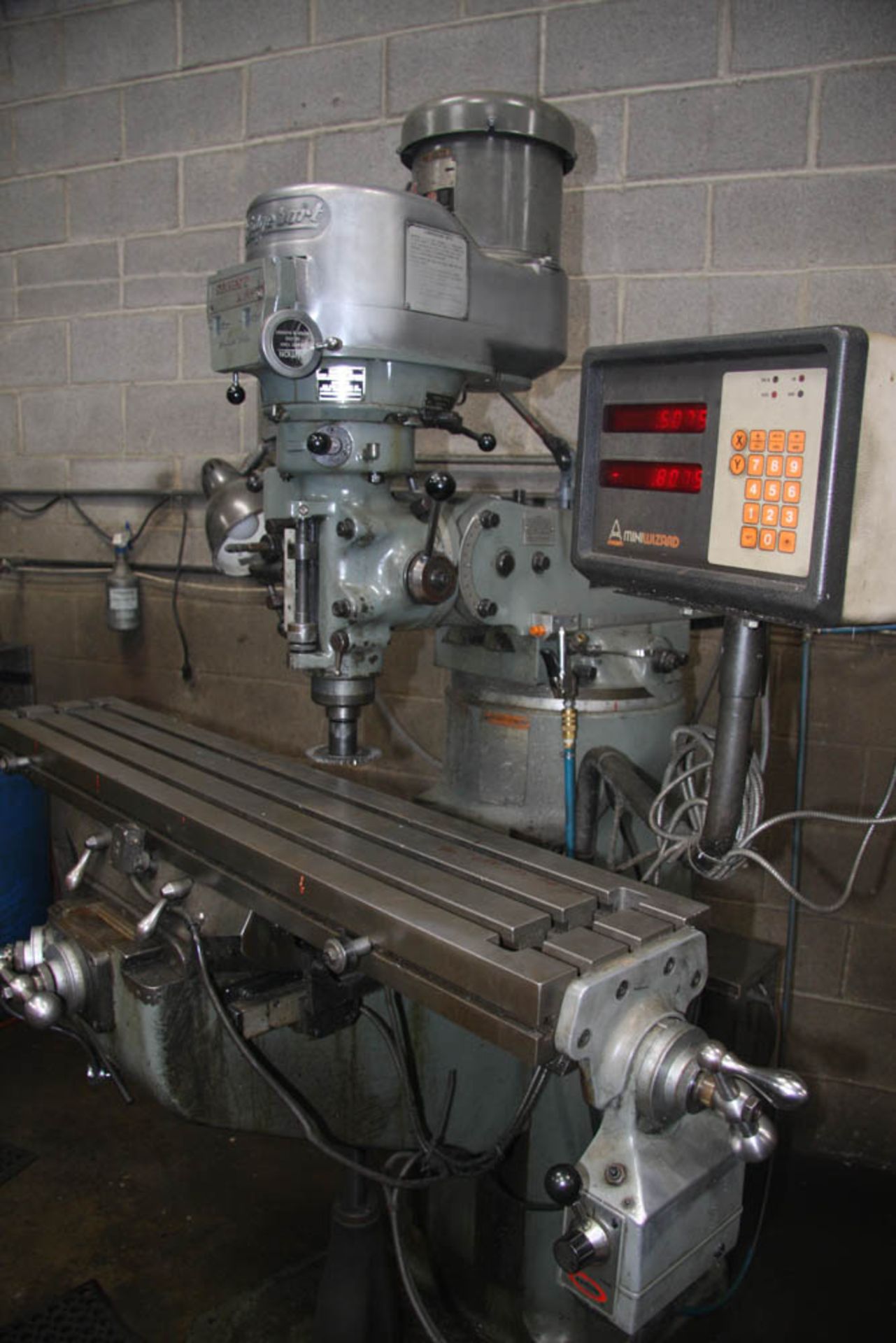 2HP BRIDGEPORT "SERIES I" VARI-SPEED VERTICAL MILL, 9" X 48" POWER FEED TABLE, R8 SPINDLE, 60-4200 - Image 6 of 6