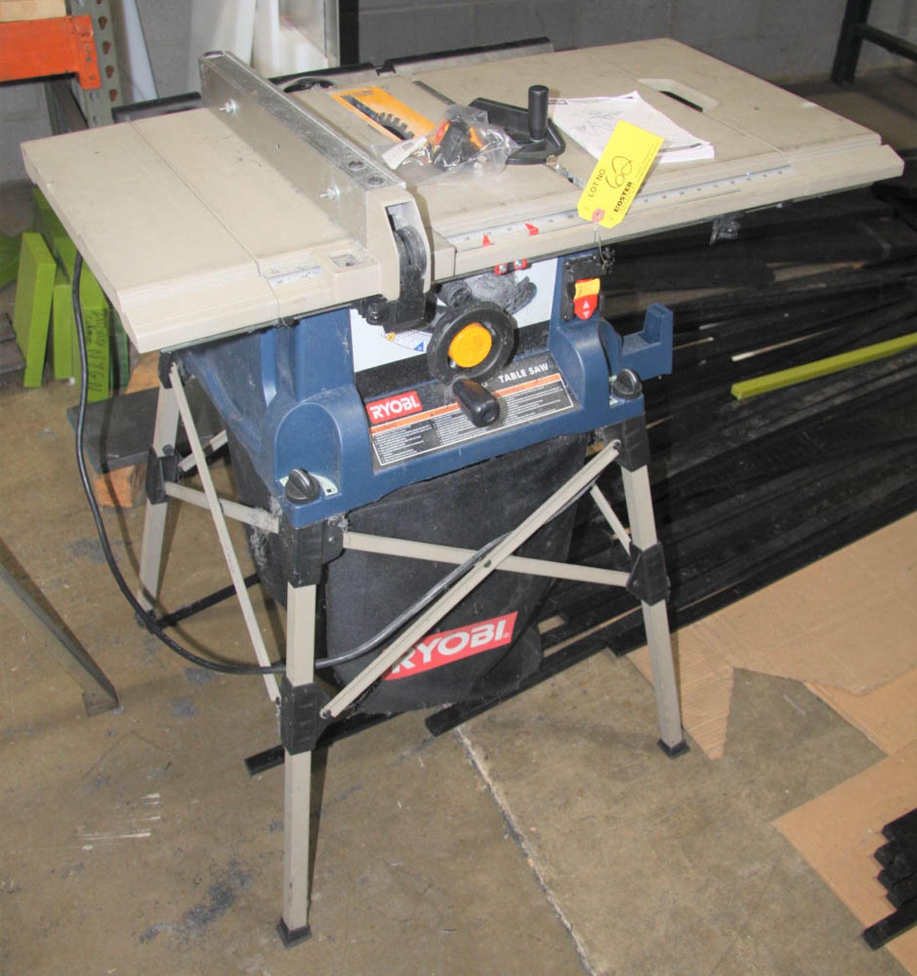 RYOBI MDL. BTS16 10" PORTABLE TABLE SAW, WITH RIP FENCE