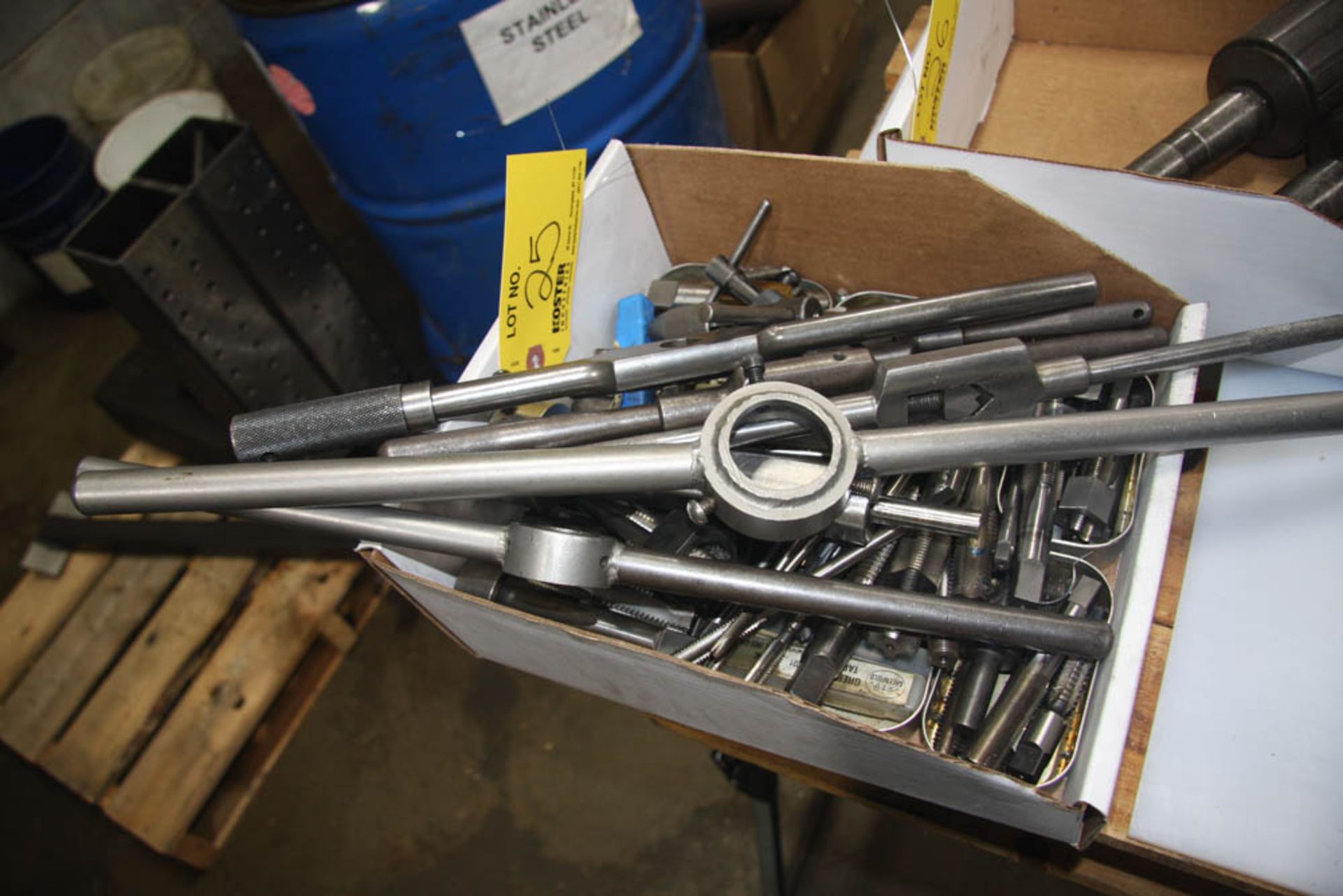 LOT OF ASSORTED TAPS & TAP WRENCHES