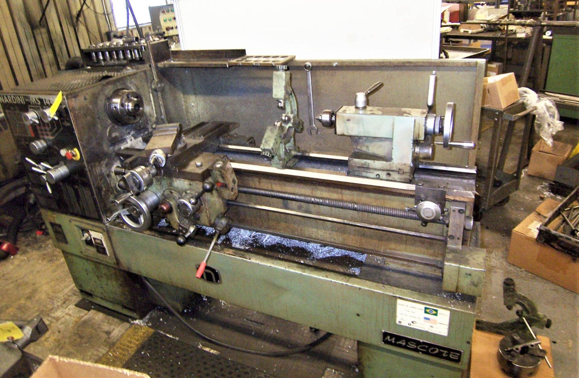 14" X X40" NARDINI MDL. MS1440E "MASCOTE" GAP BED LATHE, WITH 25-2000 RPM SPINDLE SPEEDS, INCH / - Image 2 of 4