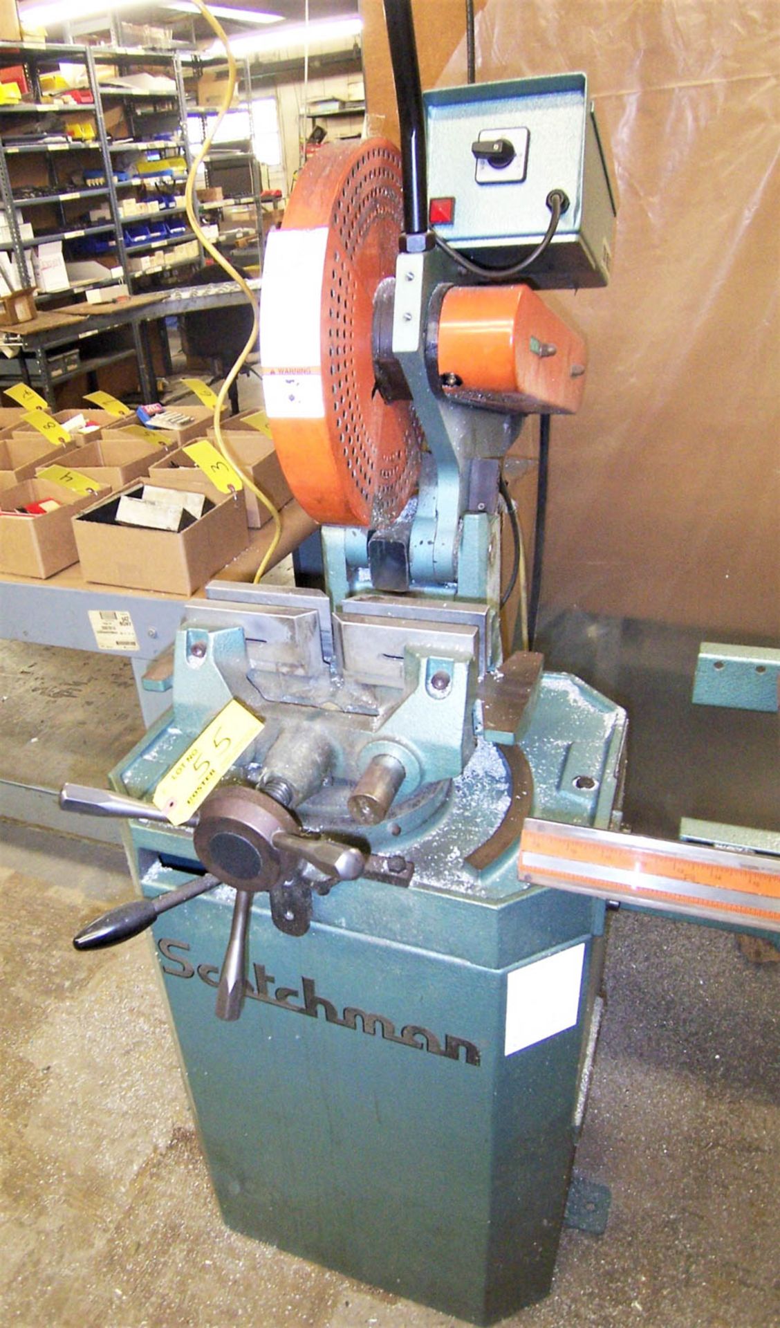 SCOTCHMAN MDL. CP0350NF COLD SAW, 2.2 / 2HP, MITRE CUT, WITH ELGO DIGITAL PRE-CUT SET, ROLLER - Image 2 of 3