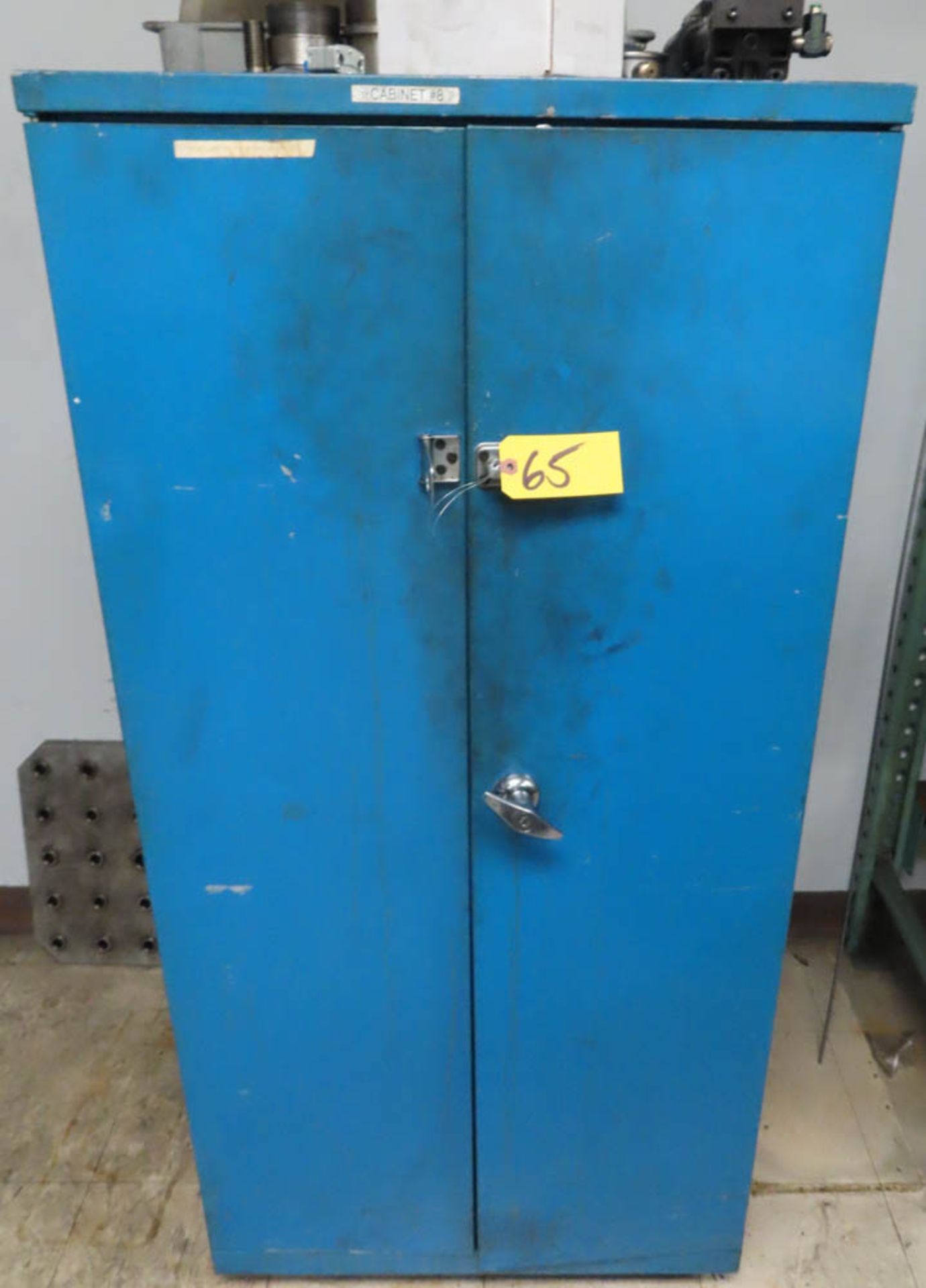 2-DOOR STEEL CABINET WITH CONTENTS