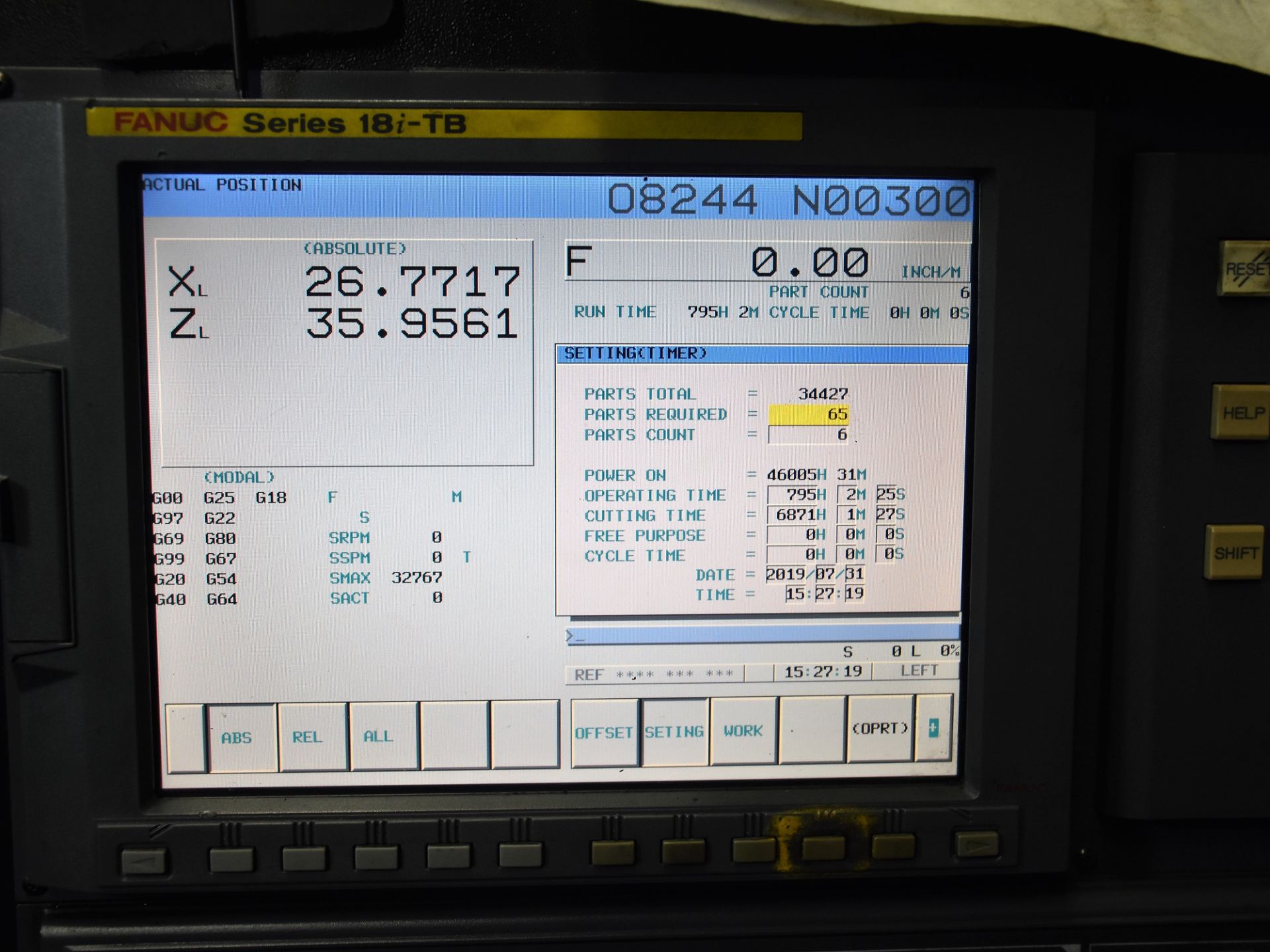 DOOSAN PUMA V550-2SP TWIN SPINDLE CNC VERTICAL TURNING CENTER, WITH FANUC SERIES 18i-TB CNC CONTROLS - Image 4 of 10