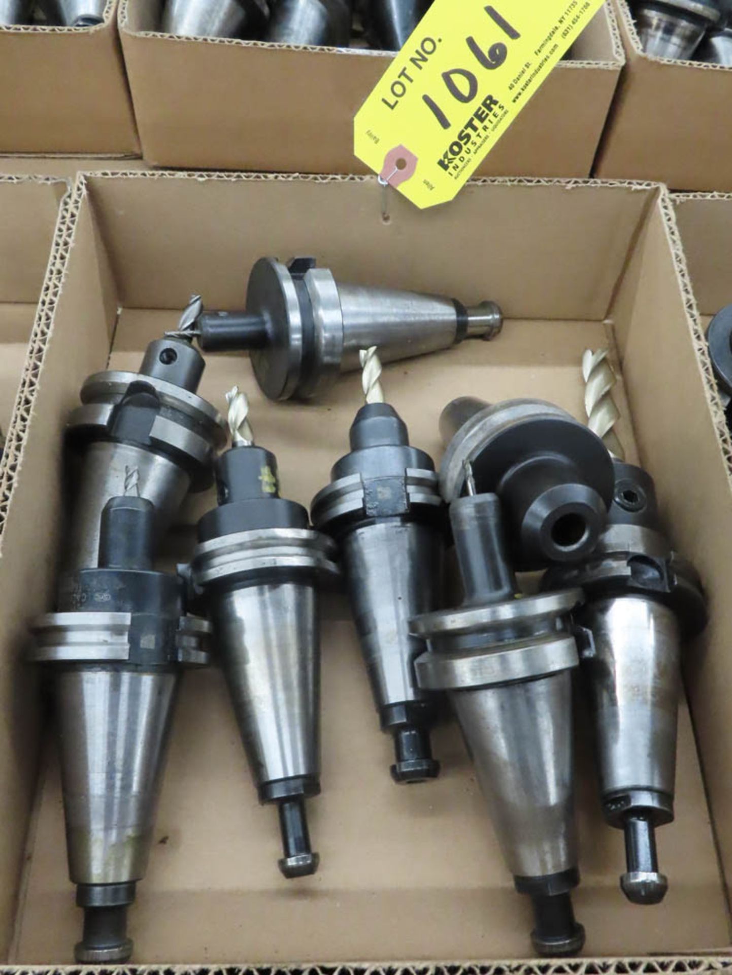 LOT OF ASSORTED CAT 40 TOOL HOLDERS