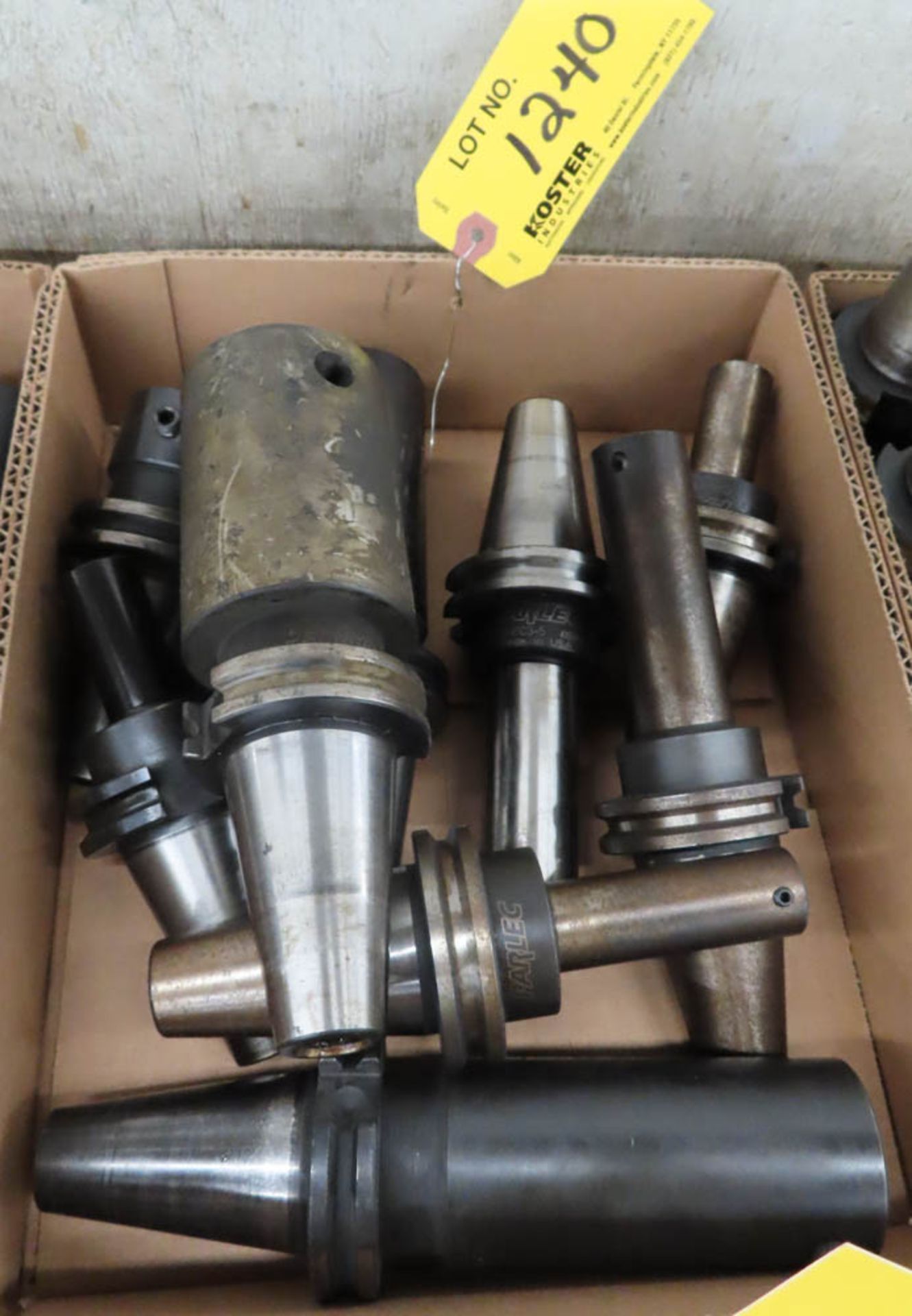 LOT OF ASSORTED CAT 40 TOOL HOLDERS