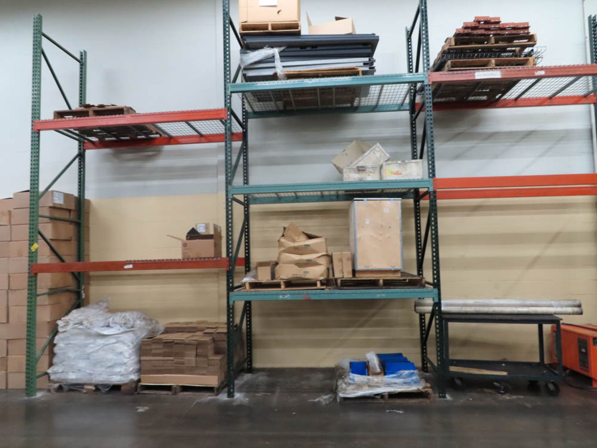 LOT OF ASSORTED PALLET RACKING (NO CONTENTS)