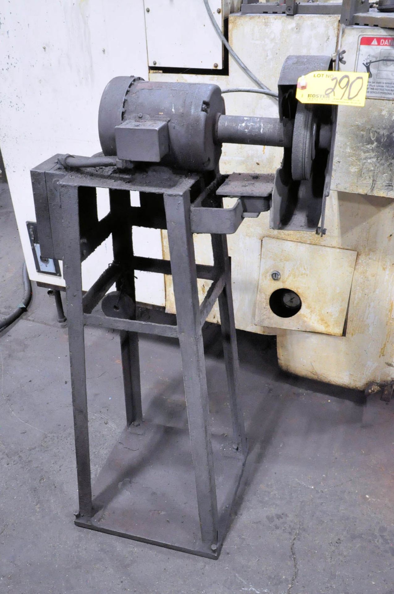 APPROX. 8" X 3/4-HP SINGLE END PEDESTAL TYPE GRINDER, S/N: N/A, (FRONT END CELL-TIFFIN)
