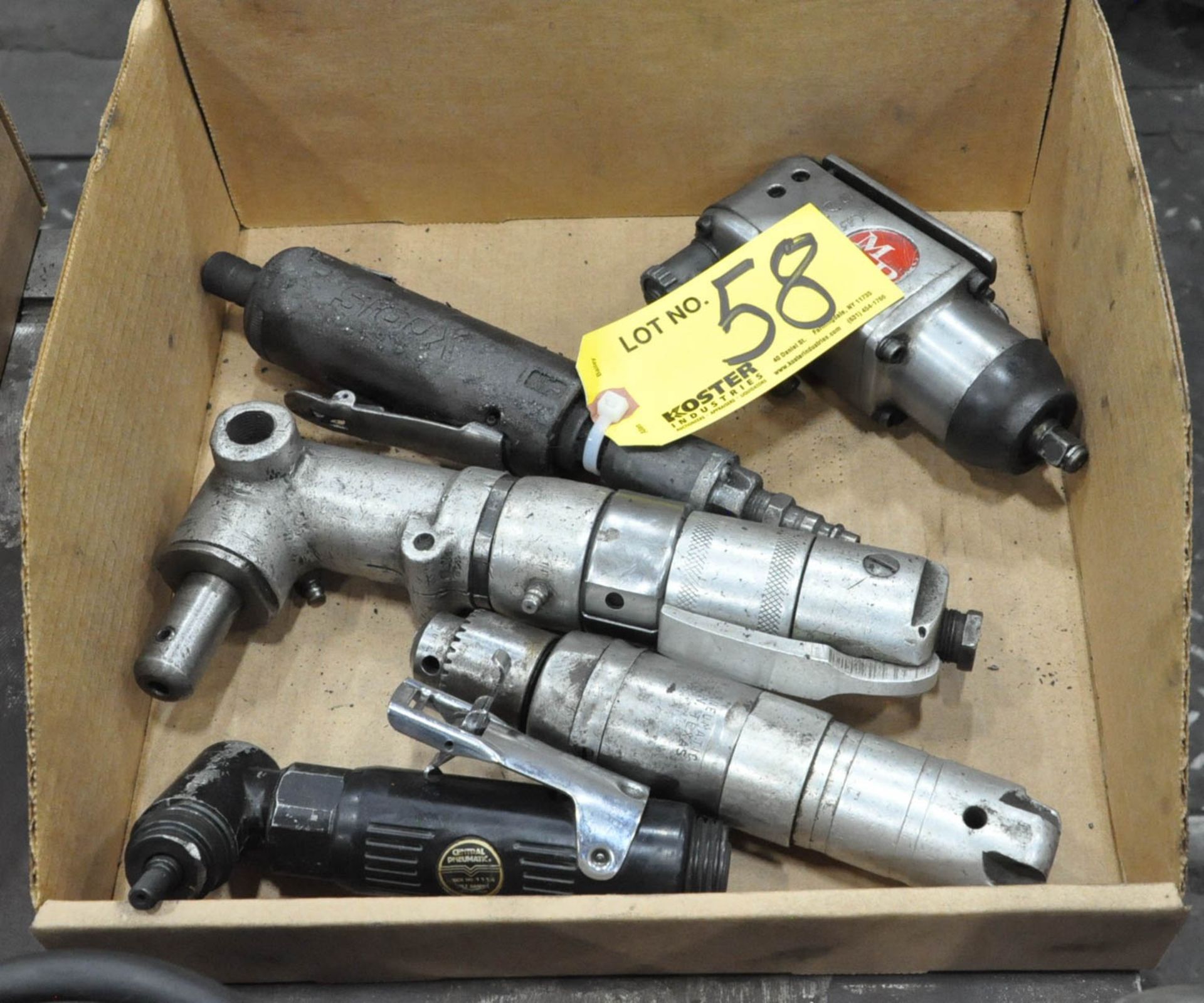 (5) VARIOUS PNEUMATIC TOOLS IN (1) BOX, (TOOL ROOM)