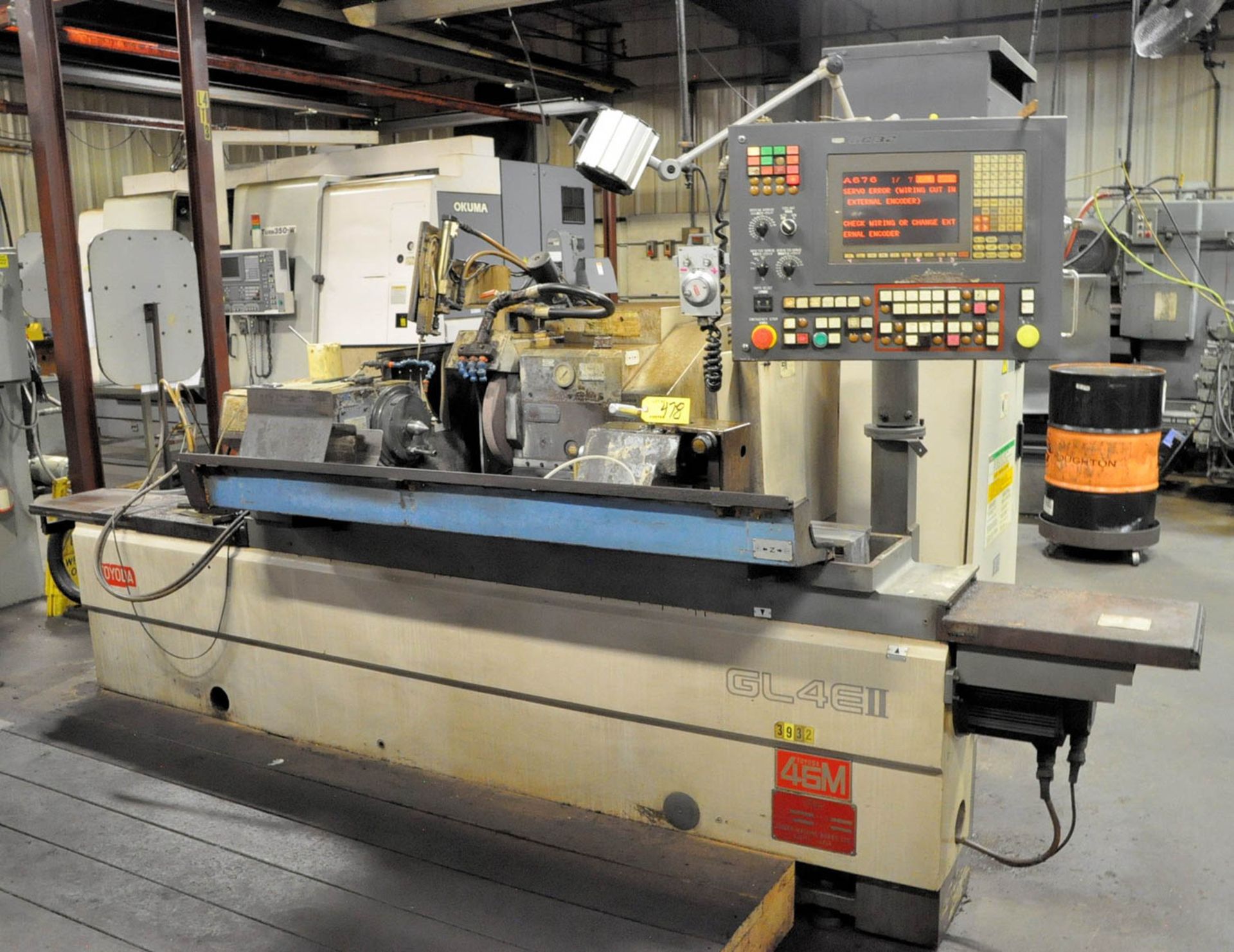 TOYODA MDL. GL4P-100E II, CNC CYLINDRICAL GRINDER, S/N: RC7349 (1998), 10" SWING X 32: DISTANCE