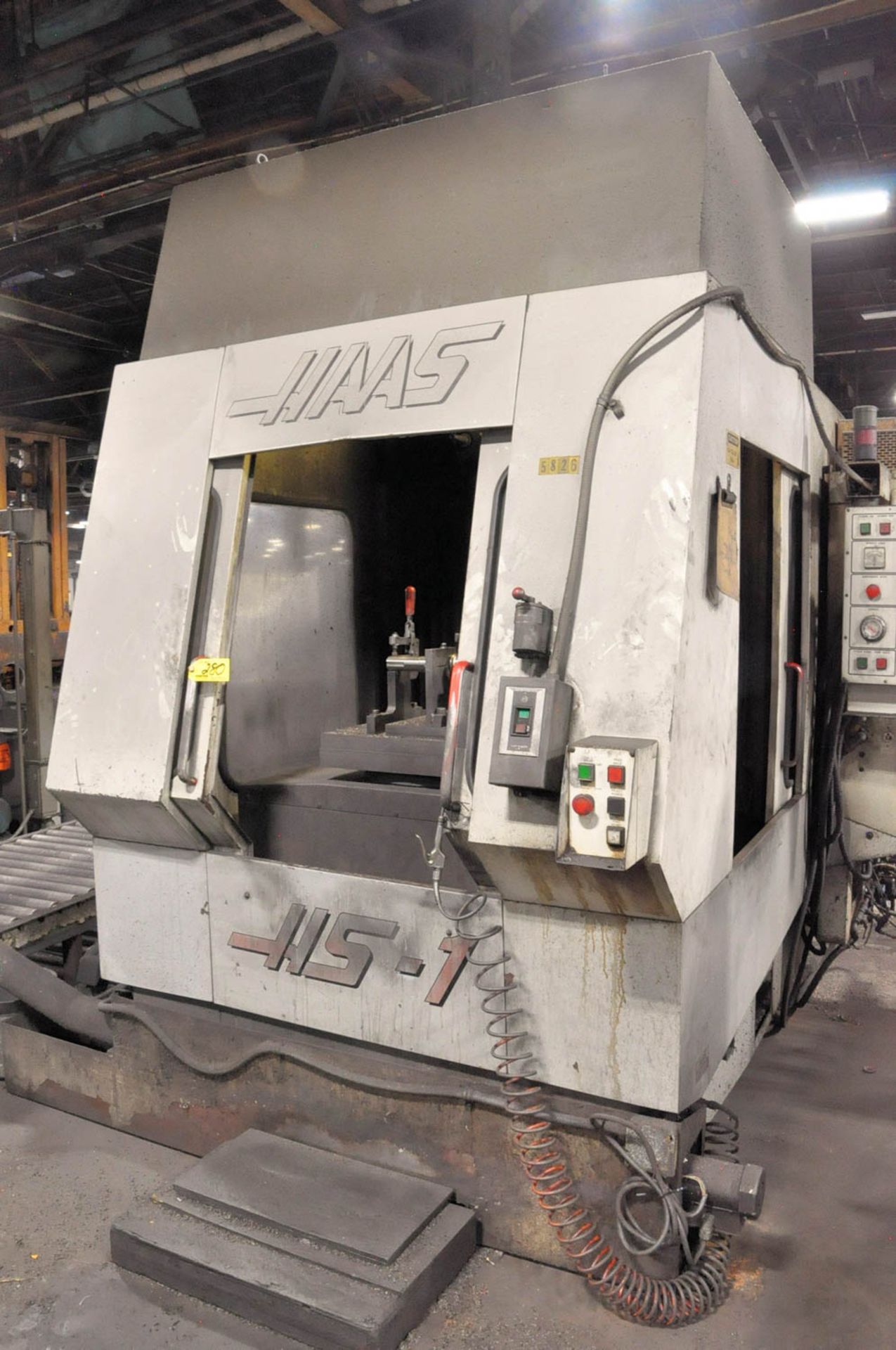 HAAS MDL. HS1, HORIZONTAL MACHINING CENTER, S/N: 50051 (1995), 18" X 20" T-SLOTTED WORK SURFACE,