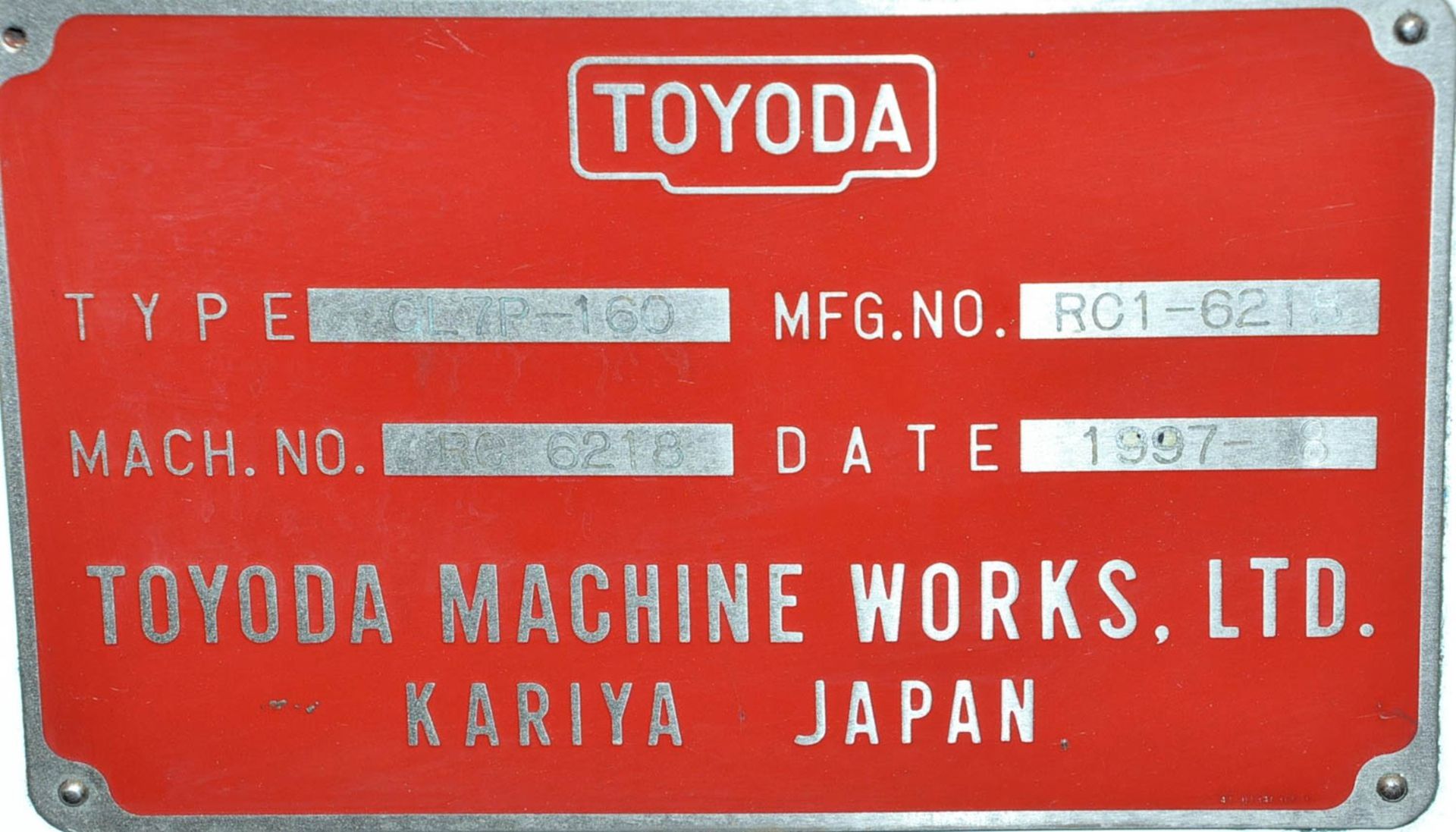 TOYODA MDL. GL7P-160, CNC CRANKSHAFT MAIN BEARING GRINDER, S/N: RC 6218 (1997), TOYODA GC 32 CNC - Image 7 of 7