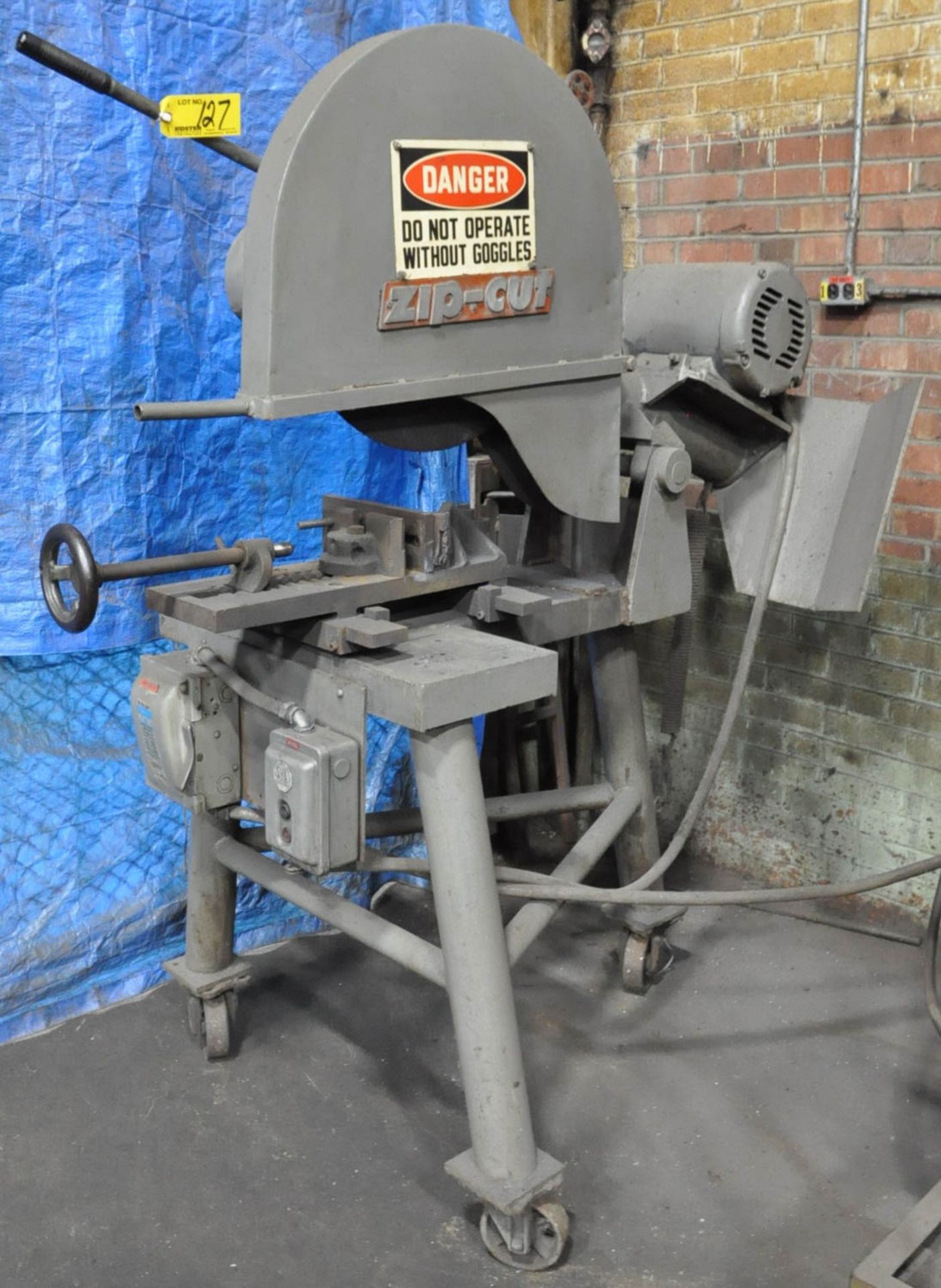 ZIP-CUT 20" ABRASIVE CUTOFF SAW, PORTABLE, 3-PH, PORTABLE, (#6624), (TOOL ROOM-TIFFIN) - Image 2 of 7