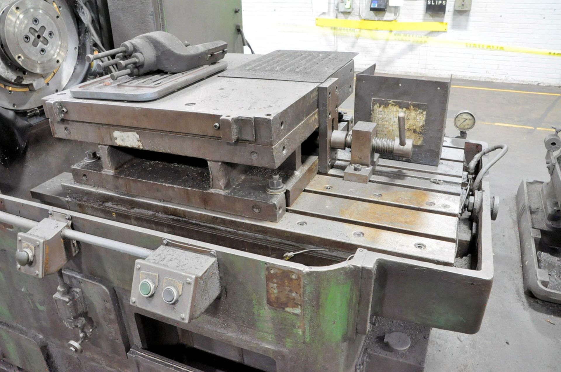HOOVER FLANGE CUTTING MACHINE, S/N: N/A, 24" X 36" T-SLOTTED WORK SURFACE, PUSH BUTTON CONTROL, (# - Image 2 of 3
