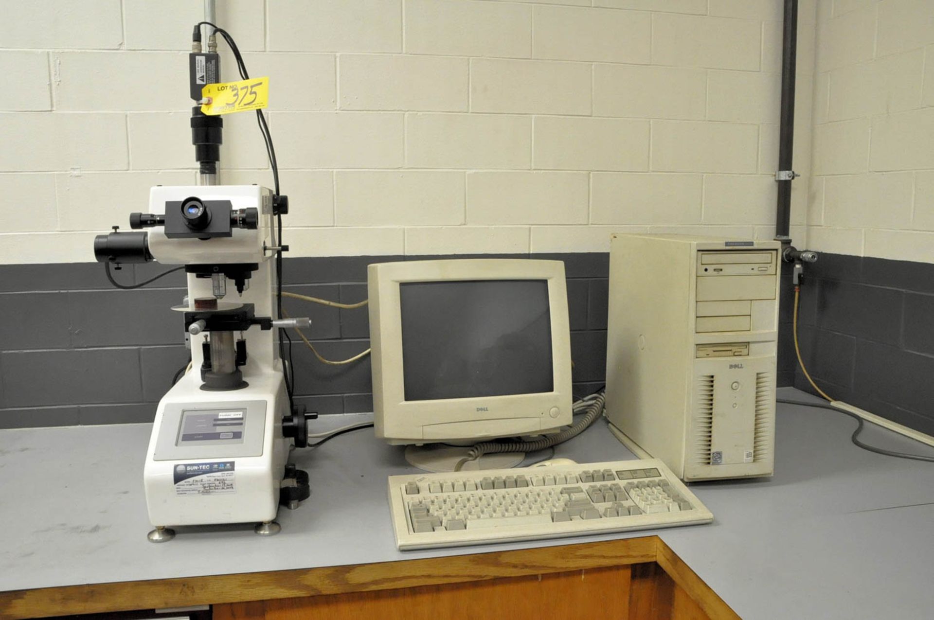 INSTRON MDL. FM-1E, BENCH TOP COMPUTERIZED HARDNESS TESTER, S/N: FM1121, WITH COMPUTER, MONITOR - Image 2 of 3