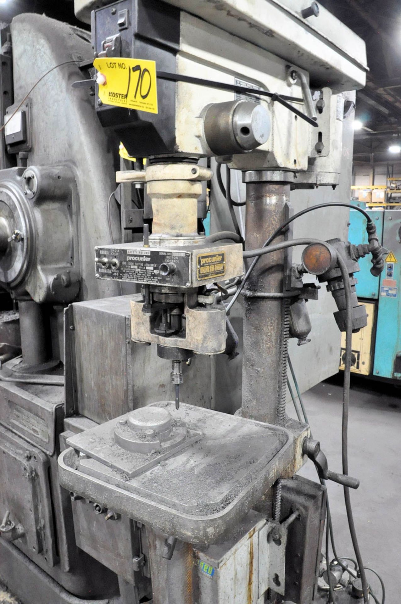 PROCUNIER MDL. 793.12888851, 17" FLOOR STANDING SINGLE SPINDLE TAPPING MACHINE, S/N: 271732 ( - Image 2 of 2