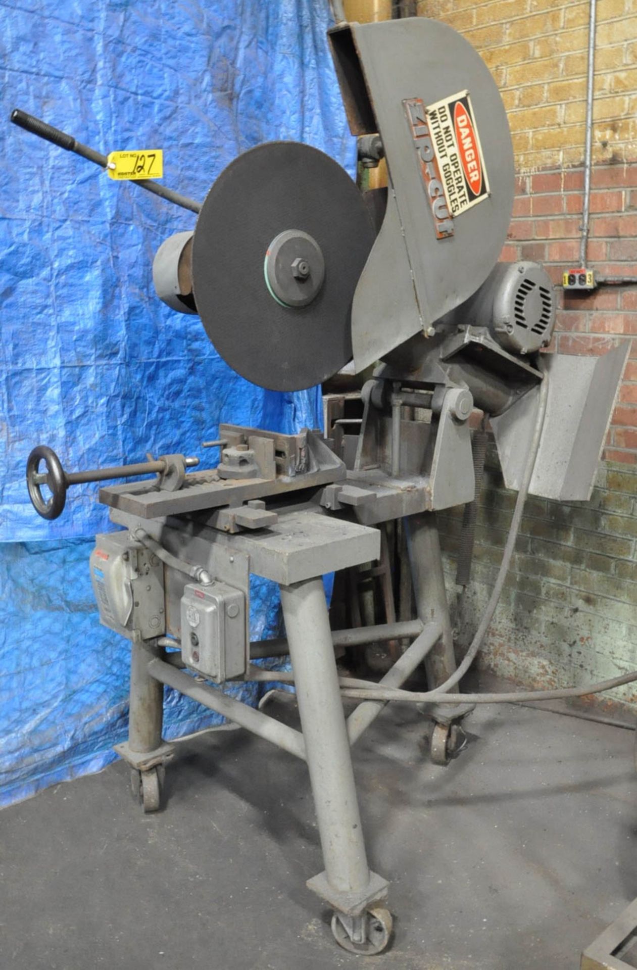 ZIP-CUT 20" ABRASIVE CUTOFF SAW, PORTABLE, 3-PH, PORTABLE, (#6624), (TOOL ROOM-TIFFIN) - Image 4 of 7