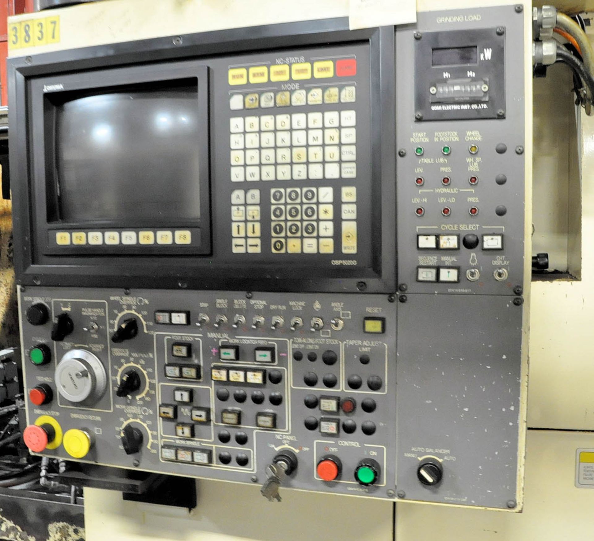 OKUMA MDL. GA-36F, CNC ANGLE APPROACH GRINDER, S/N: 0804.0033 (1996), OKUMA MDL. OSP5020G CNC - Image 2 of 5