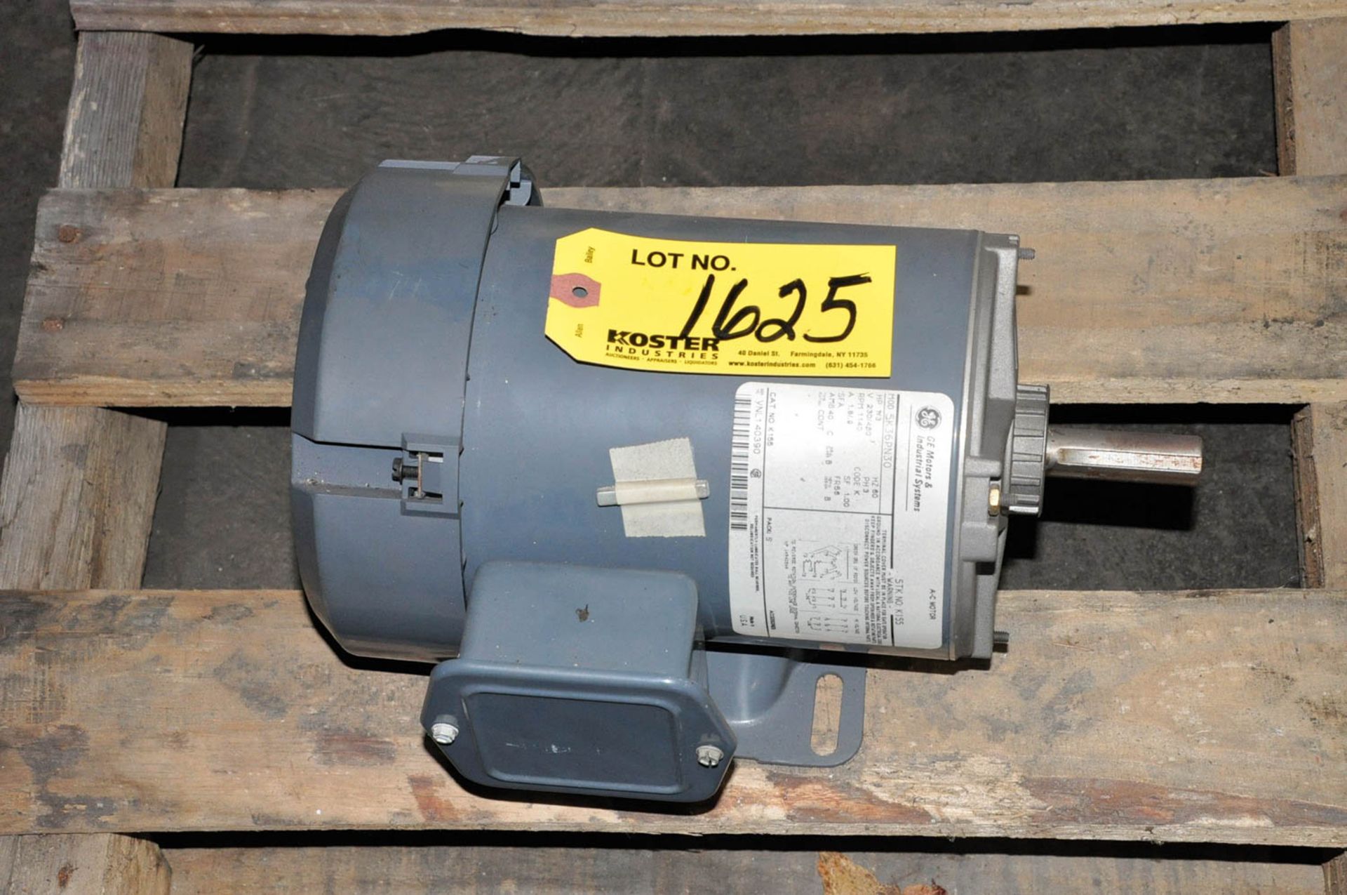 GE 1/3-HP 3-PH MOTOR, (TOOL ROOM-TIFFIN)