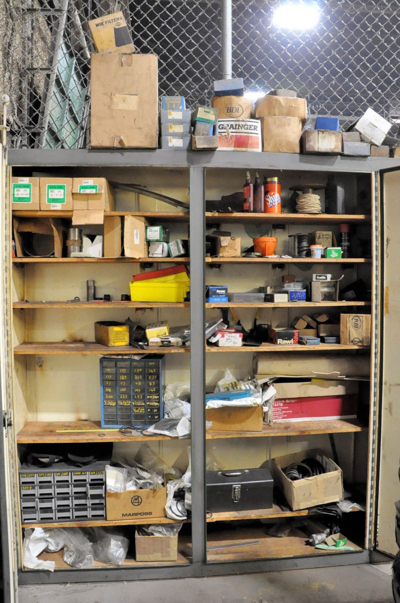 3-DOOR INDUSTRIAL CABINET WITH GENERAL MAINTENACE CONTENTS, (TOOL ROOM-TIFFIN) - Image 3 of 3