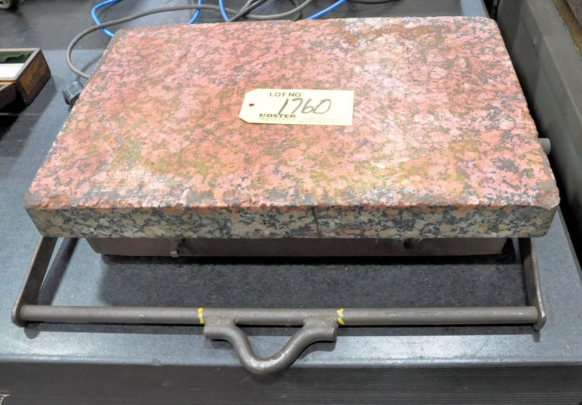 12" X 18" X 4" 4-LEDGE PINK GRANITE SURFACE PLATE, (TOOL ROOM-TIFFIN)