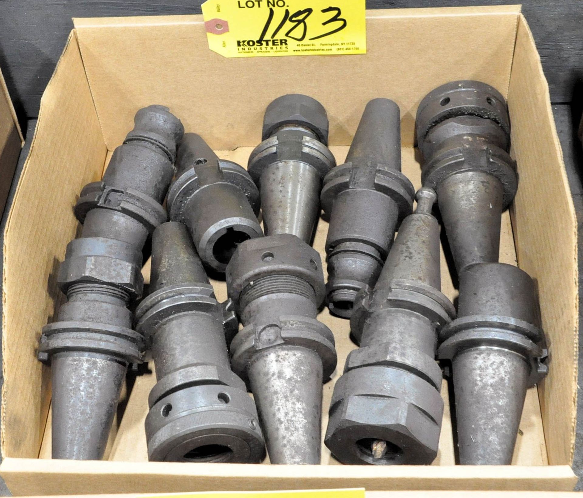 (10) ASSORTED 40-TAPER TOOL HOLDERS IN (1) BOX, (TOOL ROOM-TIFFIN)