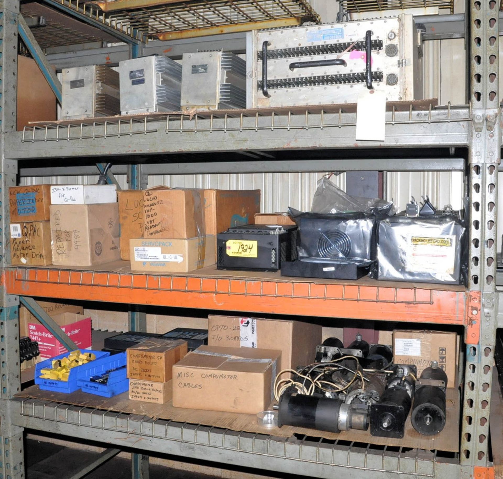 MODICON, DATAPOWER, COMPUMOTOR COMPONENTS, ETC. IN (1) SECTION, (SHELVING NOT INCLUDED), (BOX ROOM-