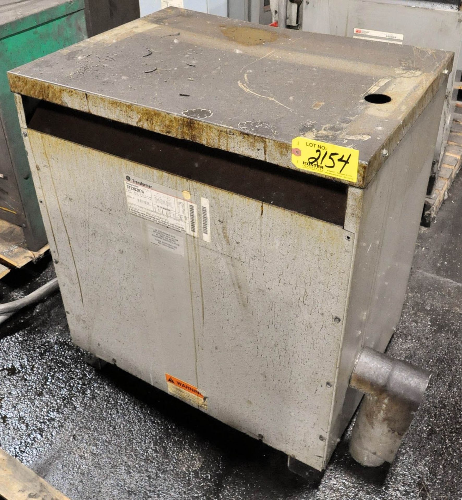 G.E. 75-KVA TRANSFORMER, (STORAGE AREA-TIFFIN)