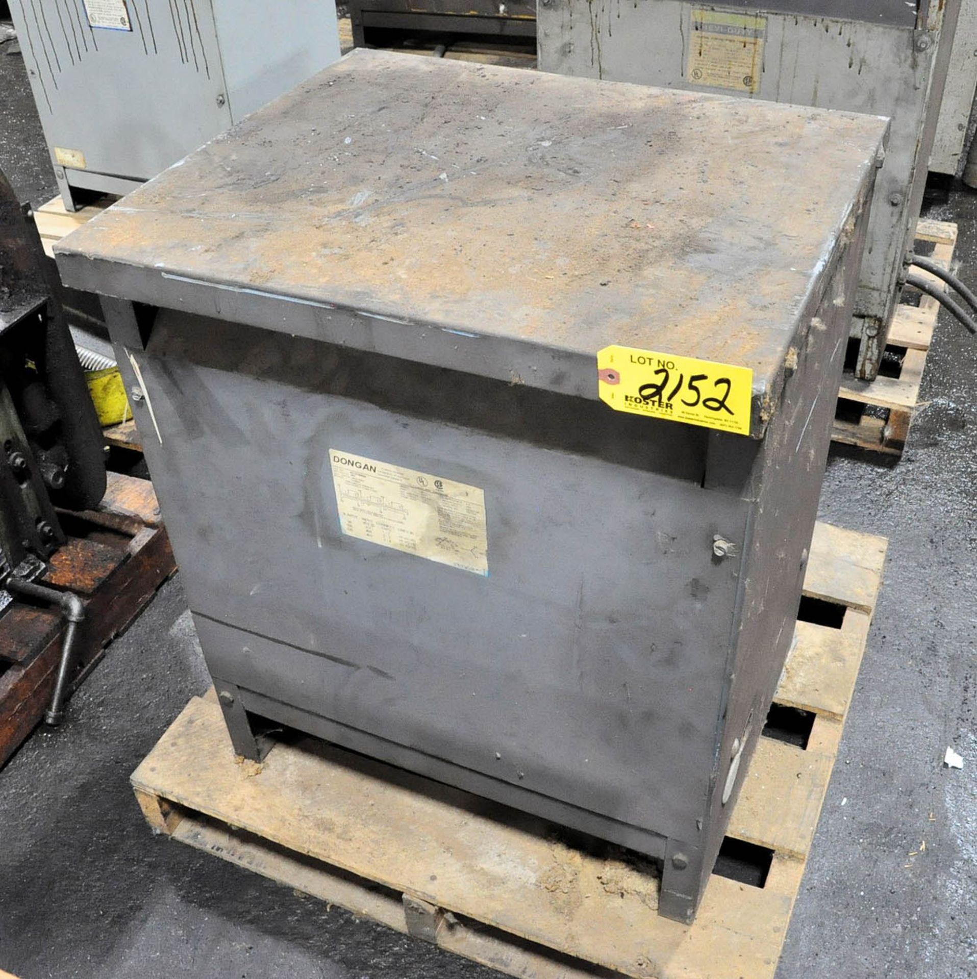 DONGAN 40-KVA TRANSFORMER ON (1) PALLET, (STORAGE AREA-TIFFIN)