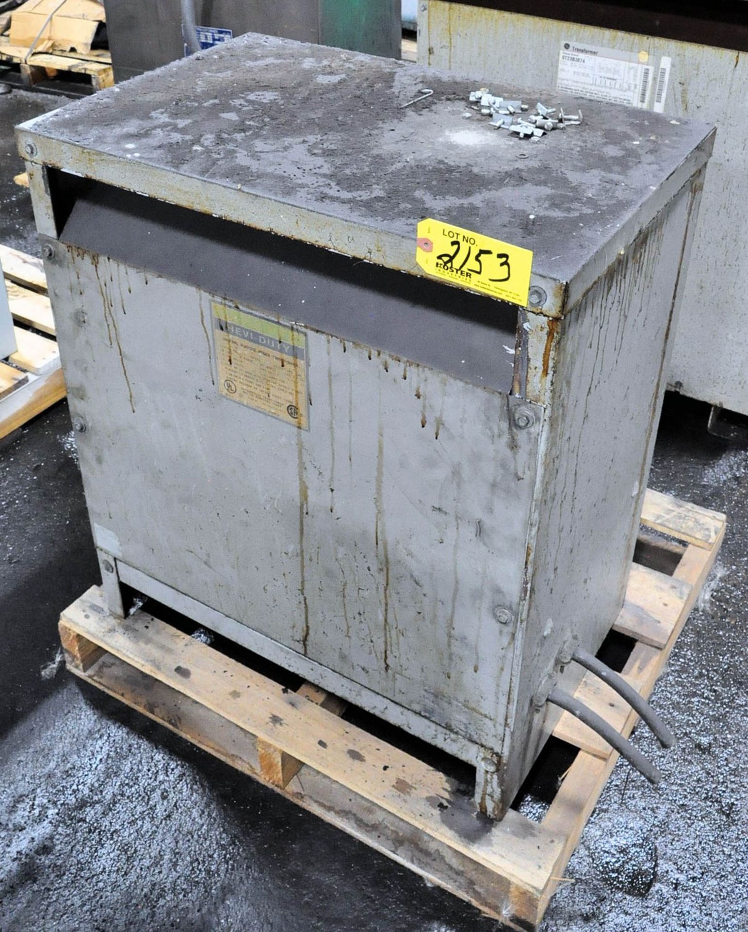 HEVI-DUTY 45-KVA TRANSFORMER ON (1) PALLET, (STORAGE AREA-TIFFIN)